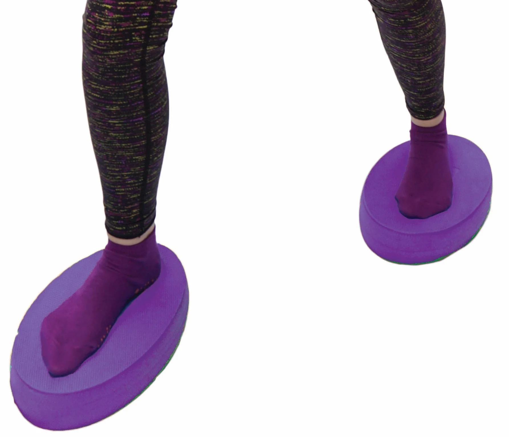 FitProducts Owalne podkładki balansowe fioletowe do fizjoterapii, pilatesu, jogi i treningu siłowego
