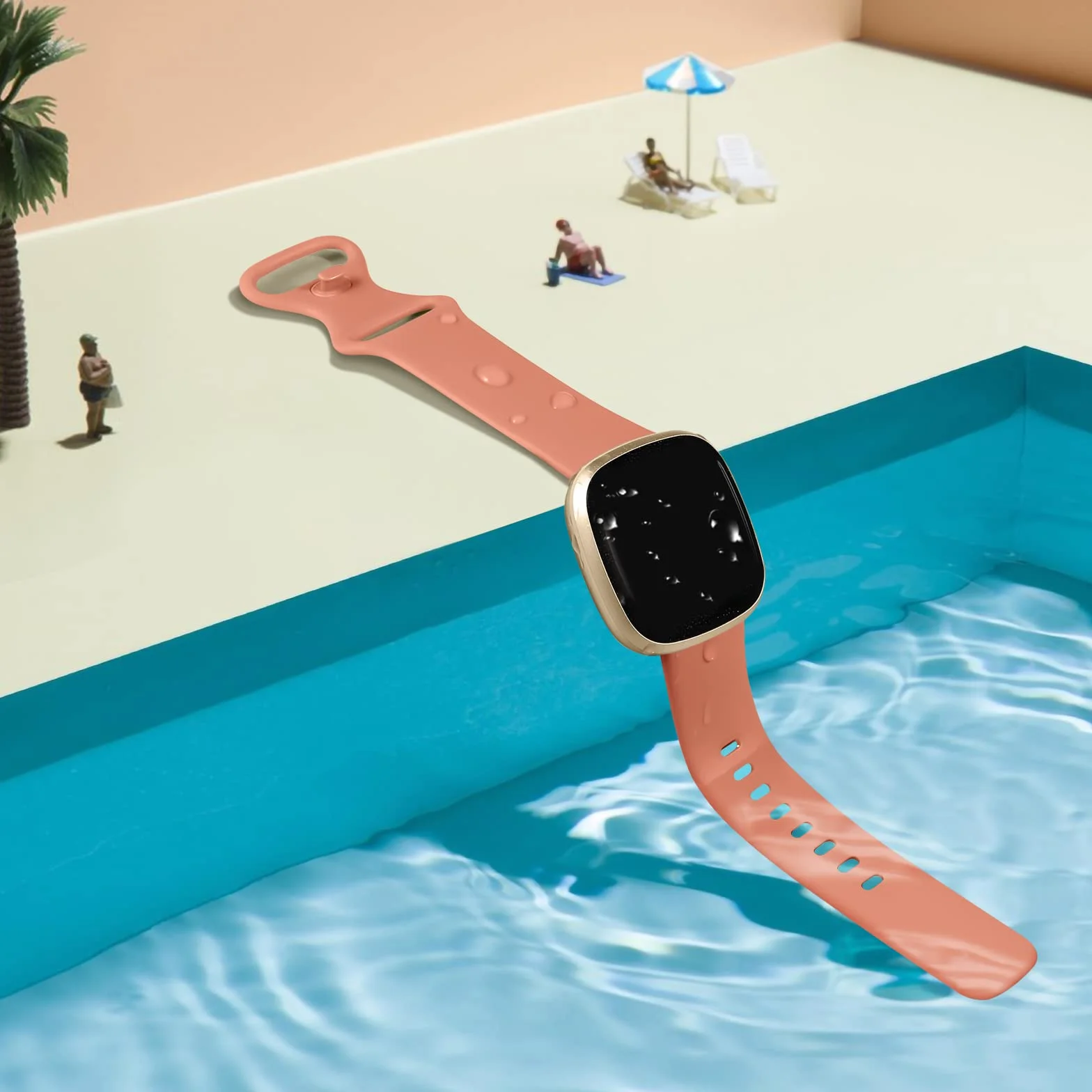 Charlam 6-pak pasków kompatybilnych z zegarkiem Fitbit Versa 3, Versa 4, Fitbit Sense/Sense 2, miękki pasek do zegarka sportowego, zapasowy pasek na nadgarstek dla kobiet mężczyzn, rozmiar S, L