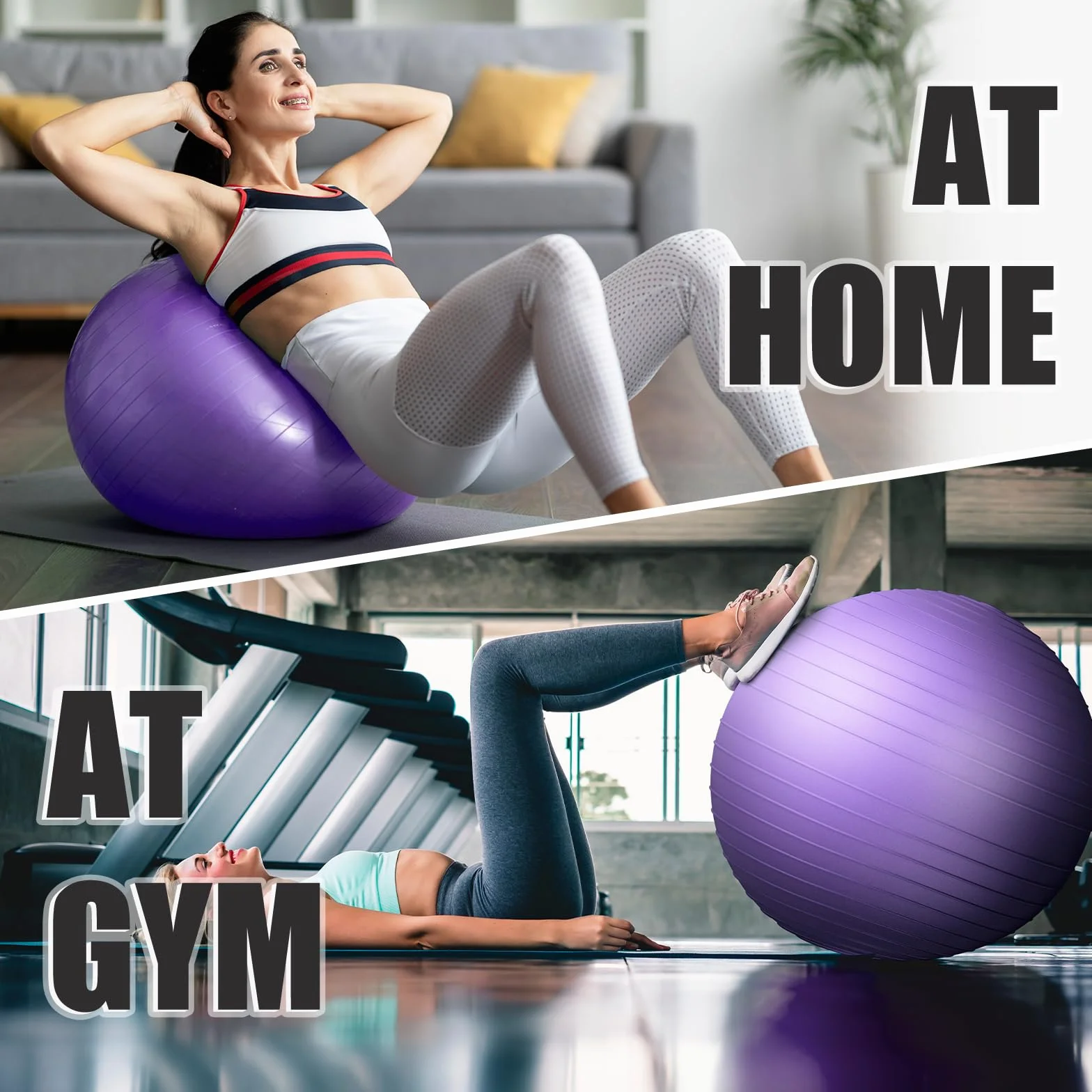 Piłka Gimnastyczna, Piłka Jogi Fitness, Piłka Treningowa, Piłka Gimnastyczna na Trening Regeneracyjny i Szkolenie Rdzeniowe, z Pompą Powietrzną, Domem, Siłownią, Biurową Fitness