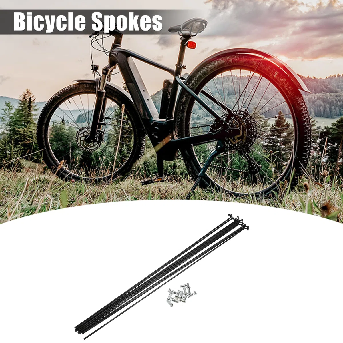 QUARKZMAN 12 sztuk 14G J Bend 293 mm Szprychy rowerowe Szprychy rowerowe Czarne