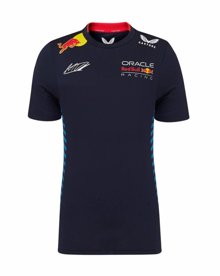 Koszulka Oracle Red Bull Racing Kids Teamline Max Verstappen niebieska