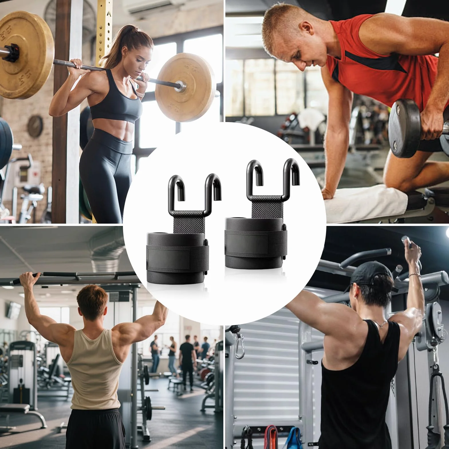 Pomoc do treningu siłowego, 10 mm, wyściełana, ochrona nadgarstka, fitness, trójboju siłowego, pomoc w podnoszeniu mięśni