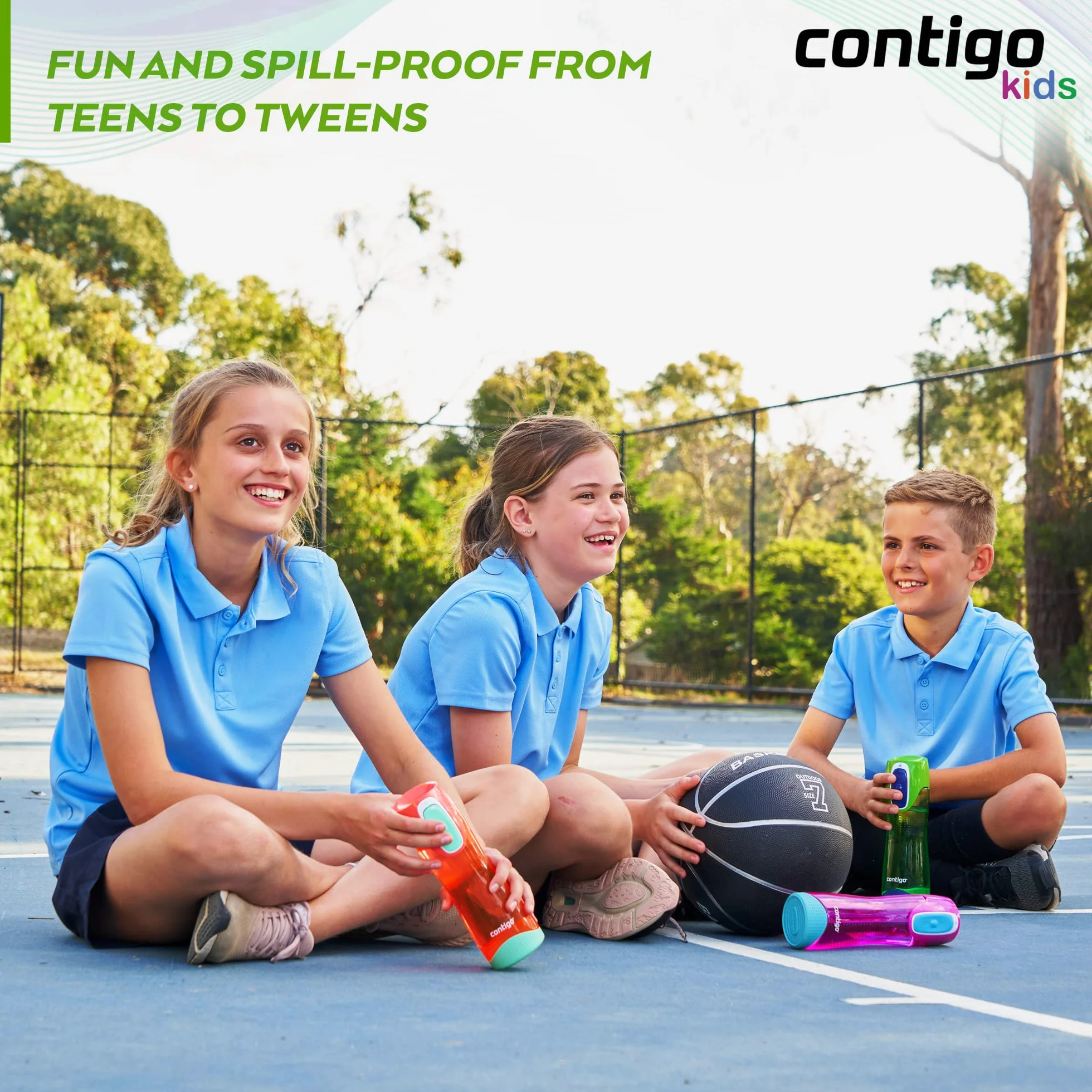 Contigo Swish Autoseal butelka na wodę, duża, bez BPA, szczelna butelka na siłownię, idealna do uprawiania sportu, biegania, jazdy na rowerze, biegania, wędrówek, 500 ml