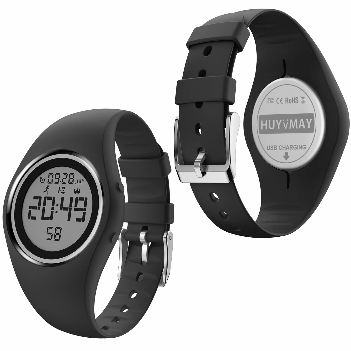 Fitness Tracker licznik kroków zegarek bez aplikacji/bez telefonu/bez Bluetooth, IP68 wodoodporny zegarek fitness z krokomierzem, licznikiem kalorii, timerem, budzikiem, prosty sportowy