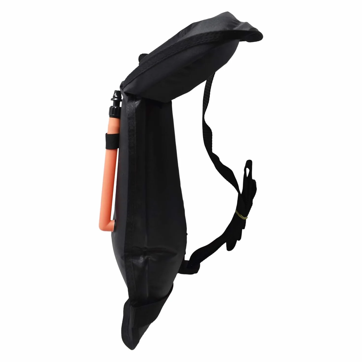 Scuba Choice Adult Snorkel Vest with Name Box, Inflatable Snorkeling Vest for Adults Over 200lbs, Easy Oral Inflator, Removable Strap (27" x 19”) X-Large, Black Snorkeling Vests
