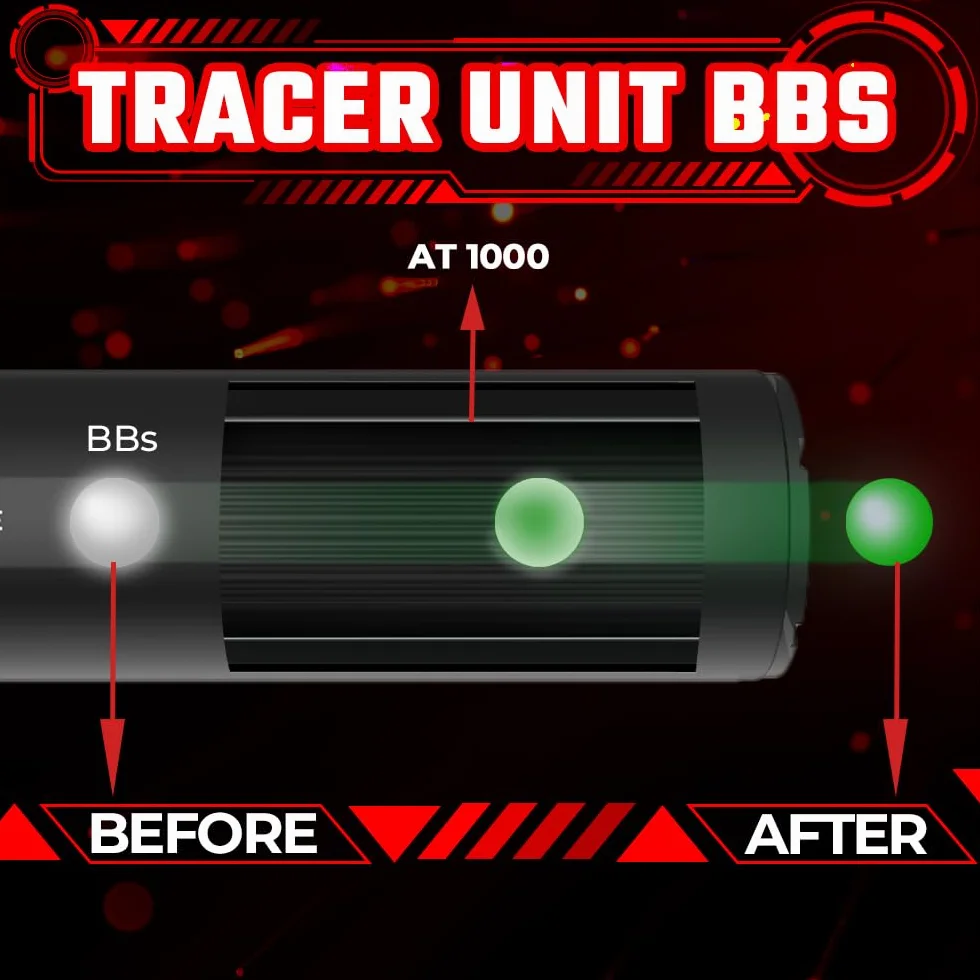 Acetech Airsoft Gun 14 mm AT1000 Tactical Tracer Unit Glow In Dark