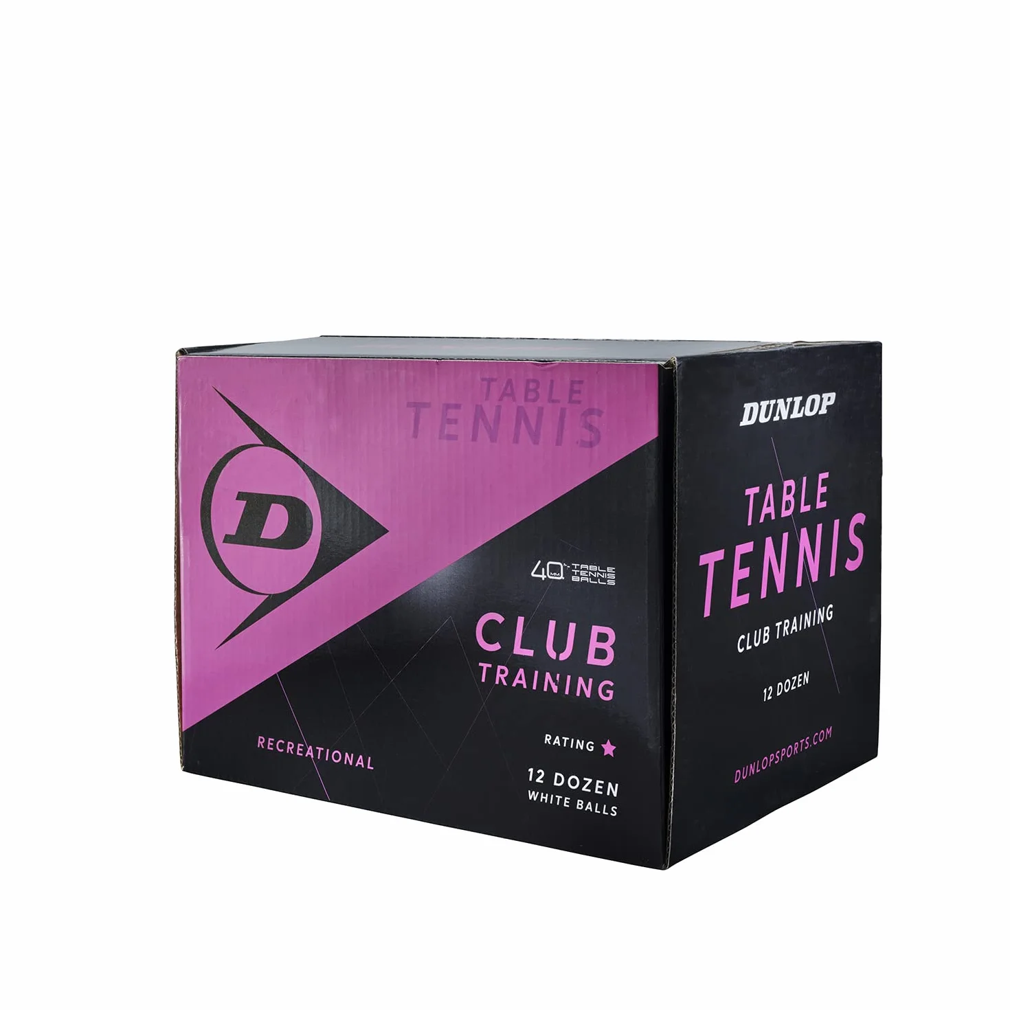 Dunlop Club Training piłka do tenisa stołowego, 144 szt., białe, dla początkujących