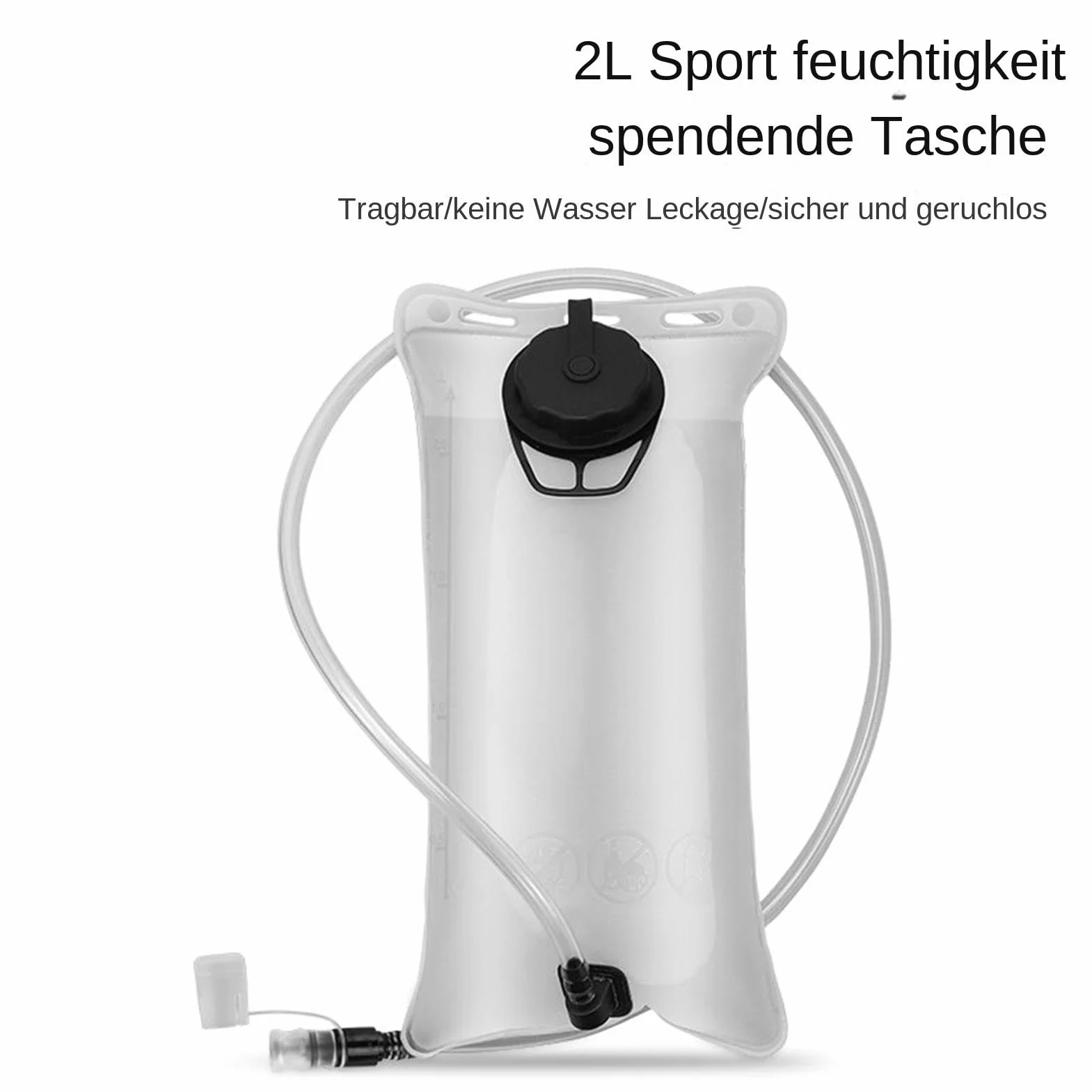 Generisch Buk?ak do picia, zbiornik wod? – szczelny, 2-litrowy worek napoje z du?ym otworem | wydajna torba do przechowywania wody, pojemnik buk?ak do jazdy rowerze, w?drówek