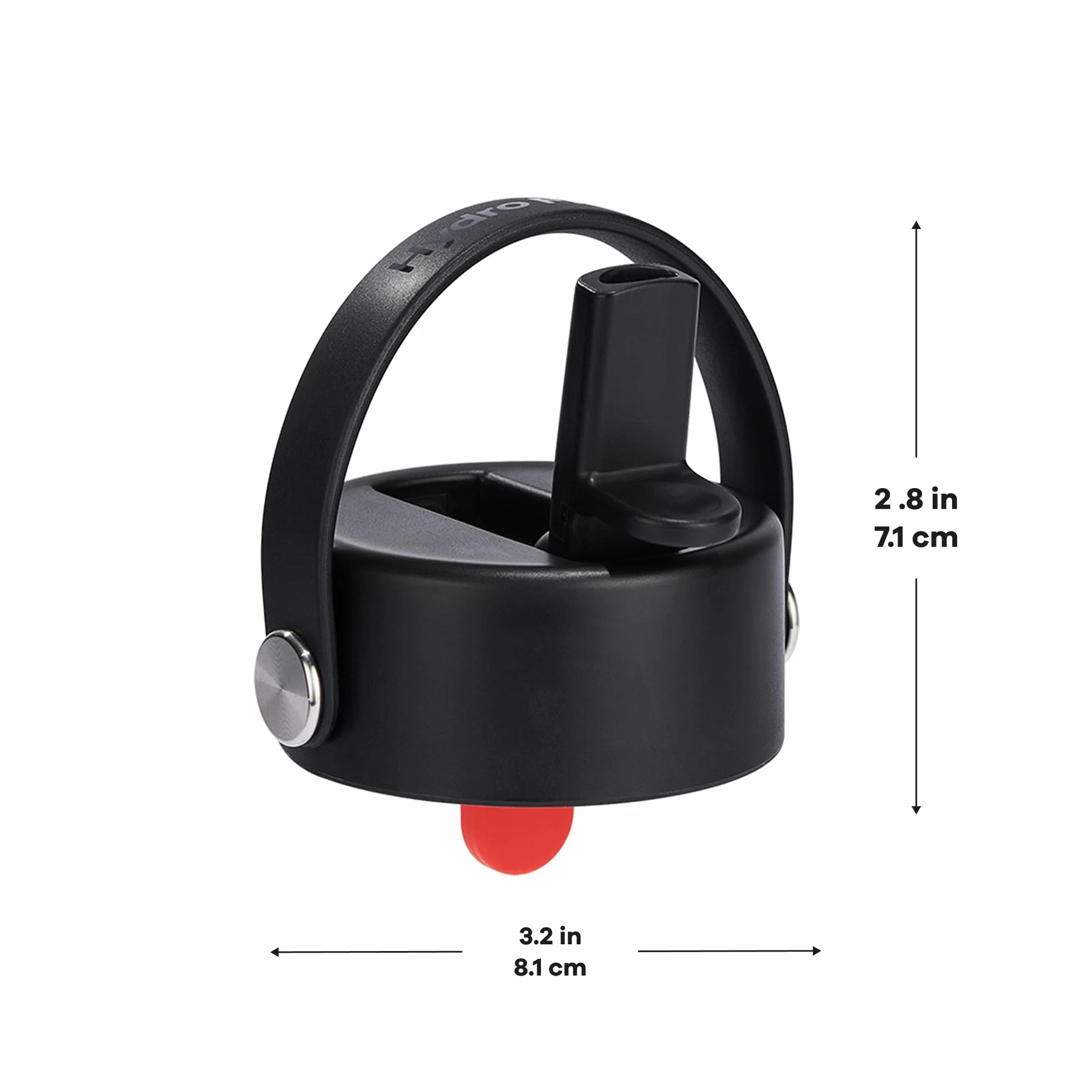 HYDRO FLASK - Szczelna, elastyczna nasadka do butelki na wodę ze stali nierdzewnej z szerokimi ustami - Bez BPA i bez toksyn - Można myć w zmywarce - Czarna