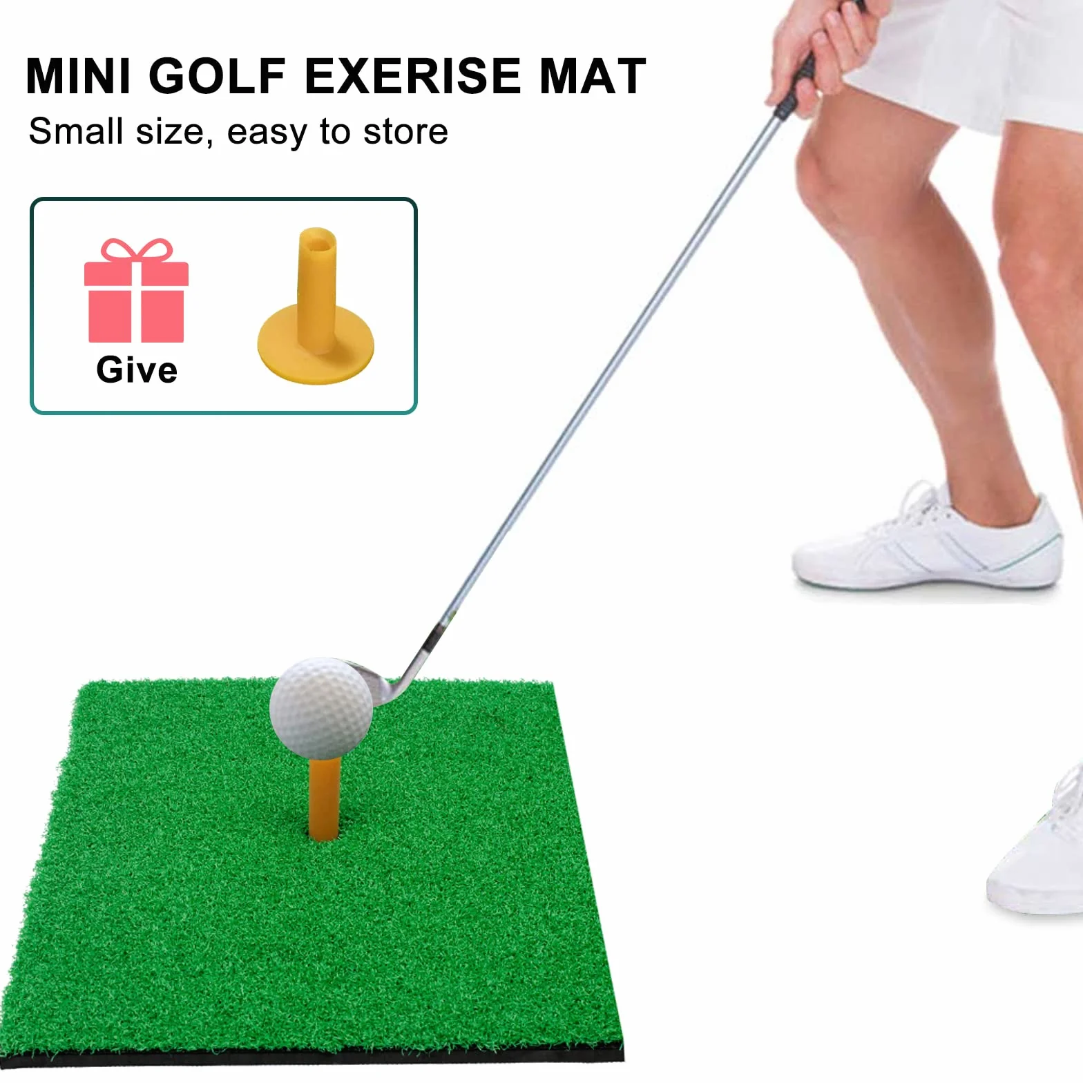 30 x 30 cm mata do ćwiczeń golfowych, przenośna mata do gry w golfa, do ćwiczeń golfowych, treningu chippingu, huśtawki golfowej w ogrodzie lub garażu