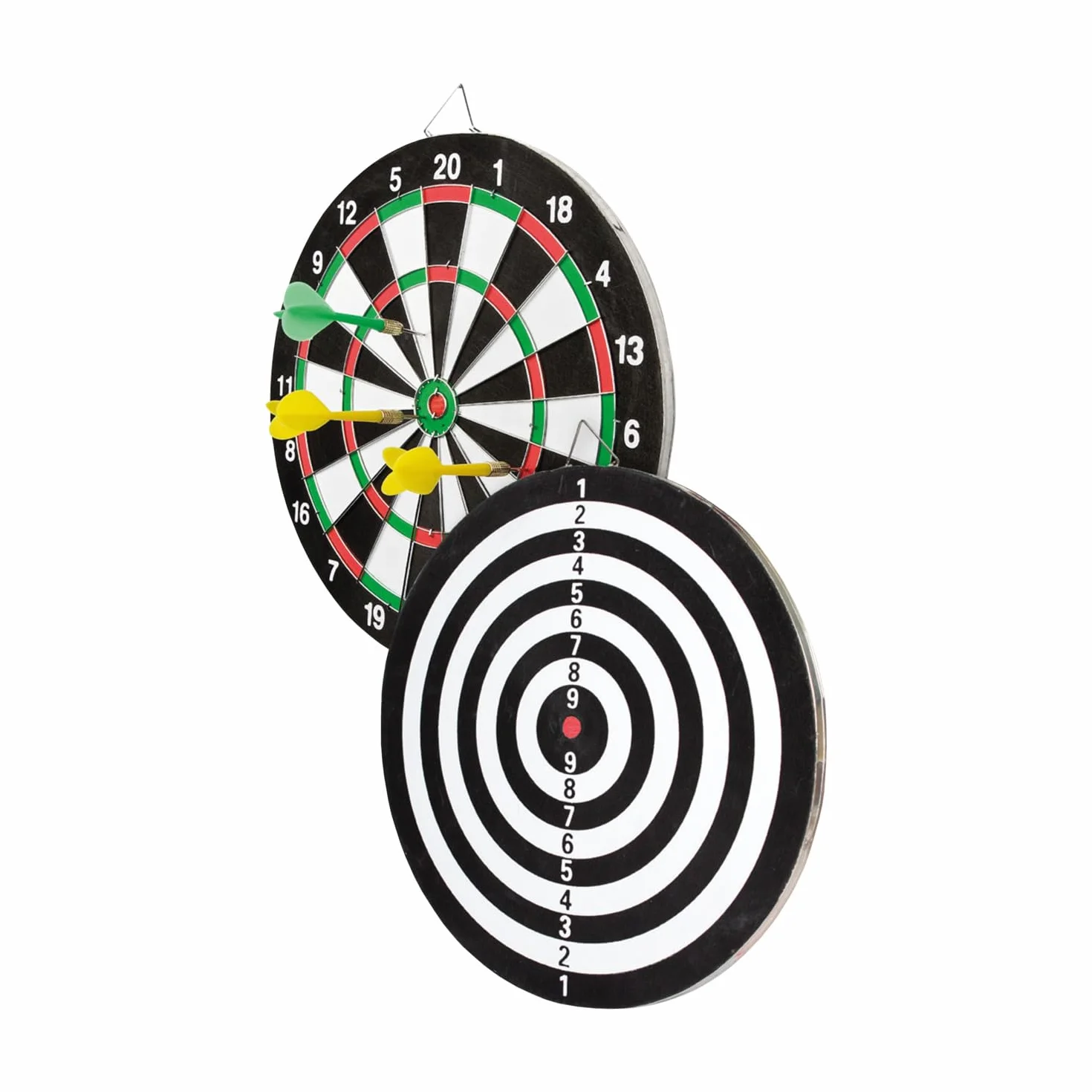 Idena Tarcza do rzutek 29 cm 2 strony 6 rzutek zielony żółty
