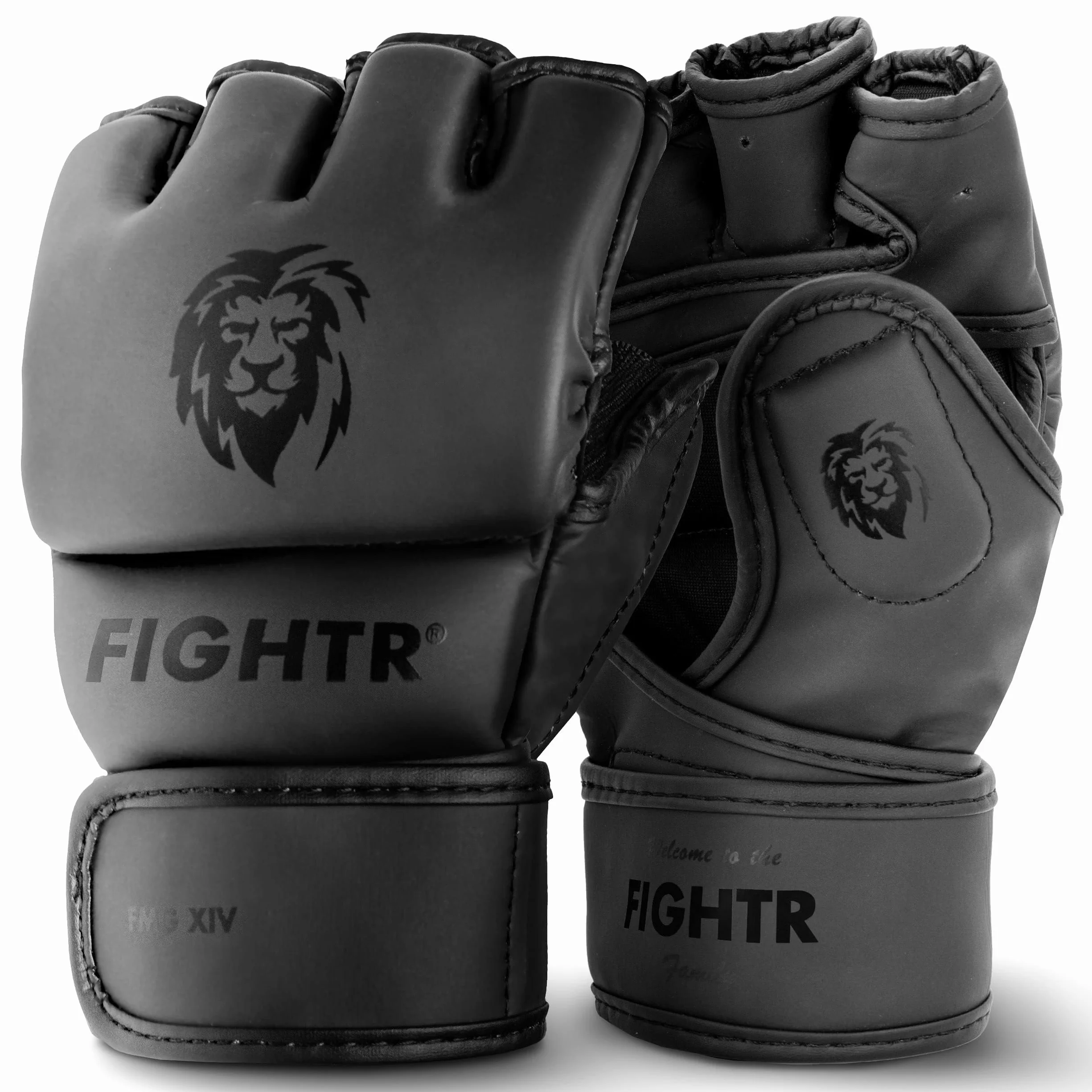 FIGHTR® Rękawice MMA dla idealnej stabilności i siły uderzania, rękawice do gry MMA, worek z piaskiem, sparing i treningi, w zestawie torba do przenoszenia