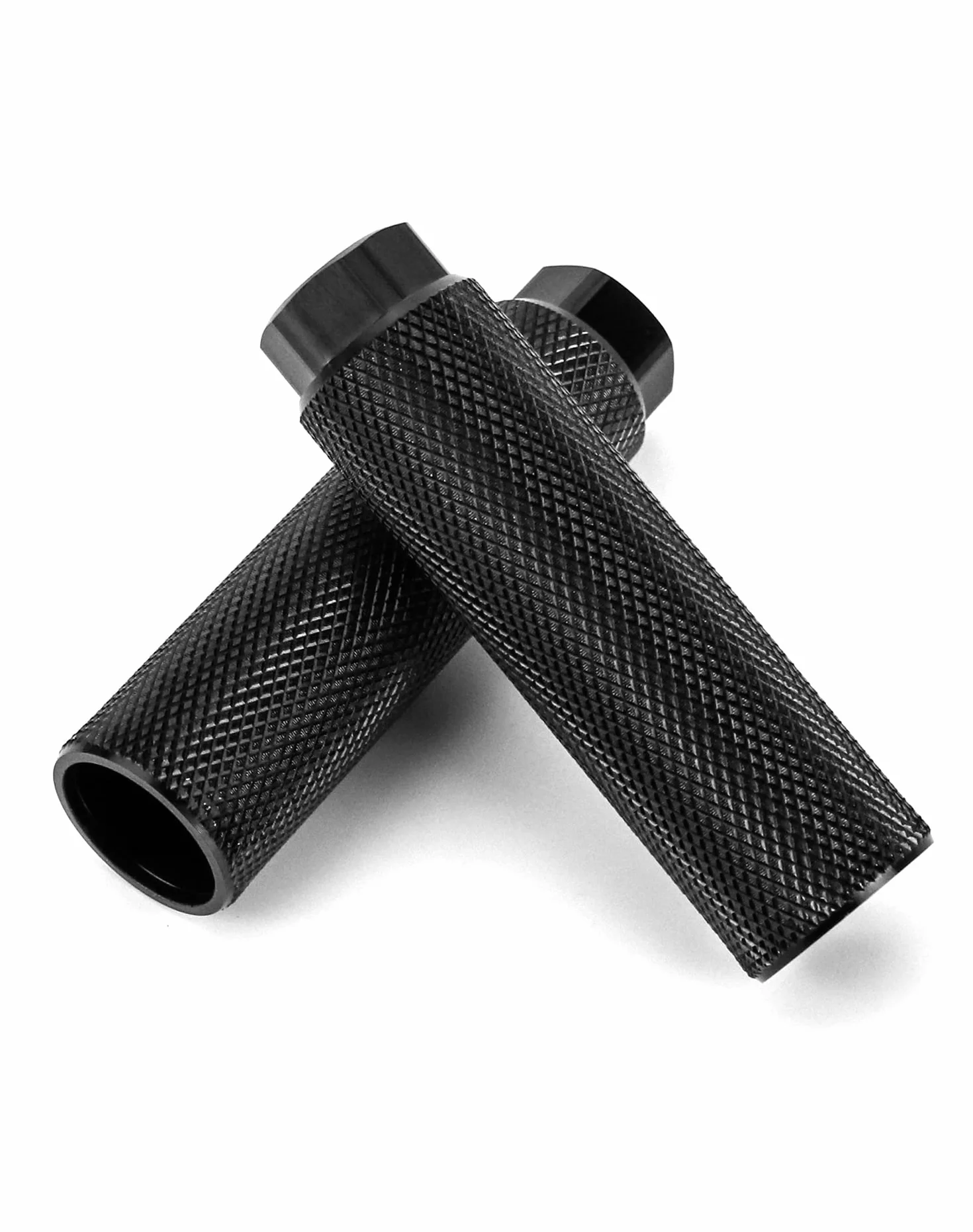 QWORK® Kołki rowerowe, kołki BMX, podnóżki rowerowe ze stopu aluminium, do BMX, roweru górskiego, roweru szosowego, kołki kaskaderskie, obciążenie 100 kg (czarny)