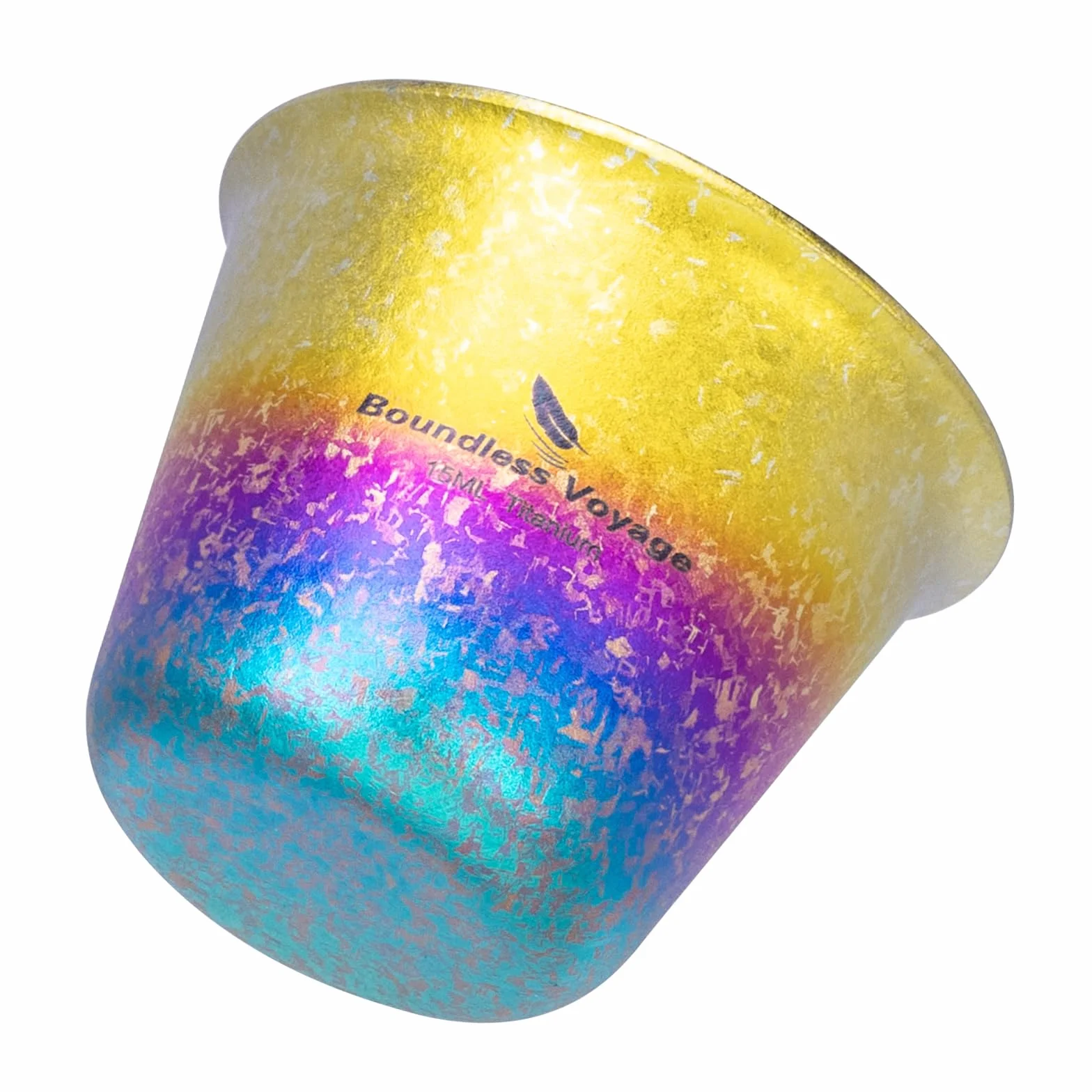 Boundless Voyage Titanium kubki do wina na zewnątrz, mini filiżanka do herbaty, przenośne kubki do picia, mała filiżanka do tequili i whisky do whisky, tequila, 2 w opakowaniu, Ti3069D-G (kolorowy)