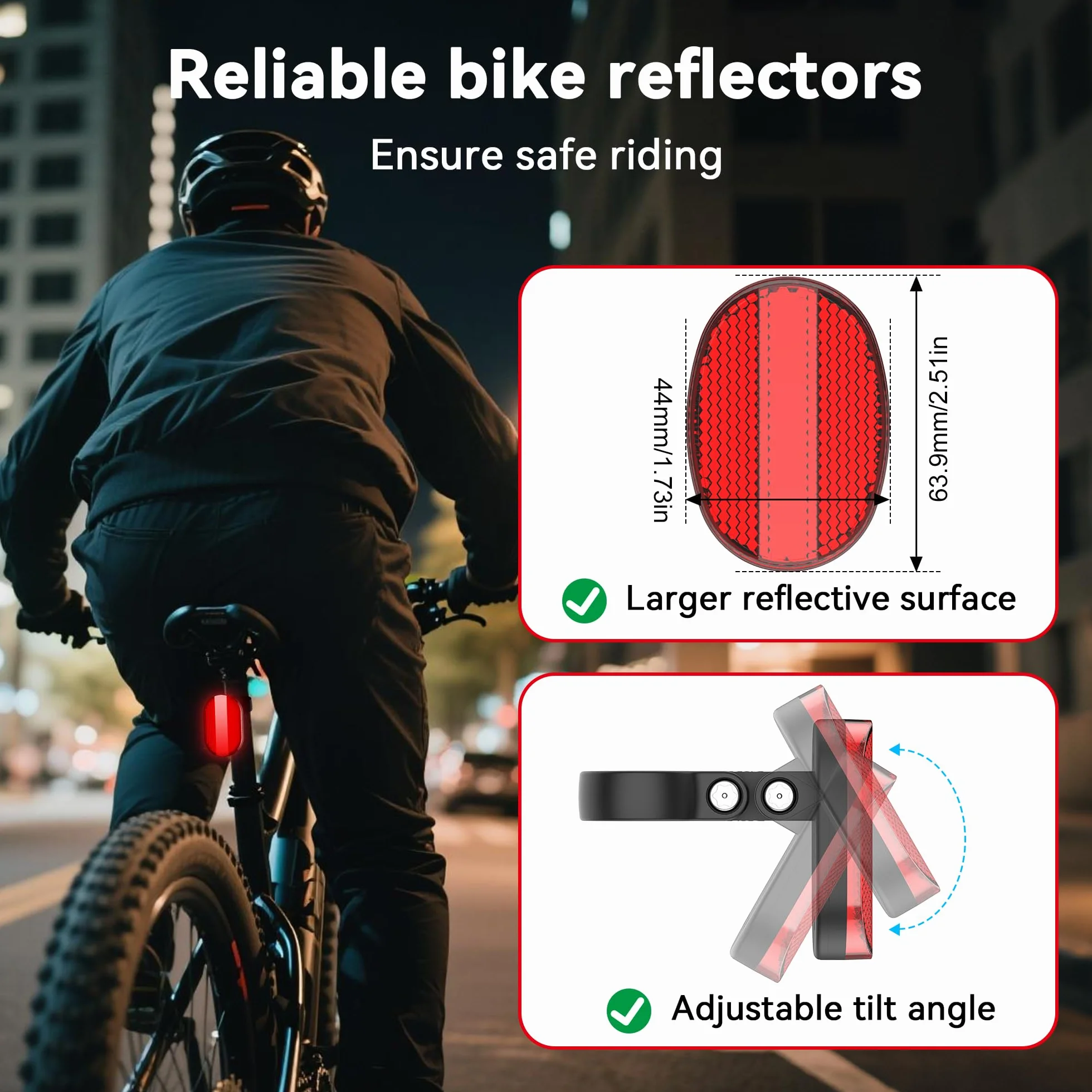 DDJ Uchwyt rowerowy do Apple AirTag Moto Tag, ukryte reflektory rowerowe, uchwyt na naklejkę powietrzną, wodoodporny, antykradzieżowy, ze śrubami i narzędziami, do rowerów