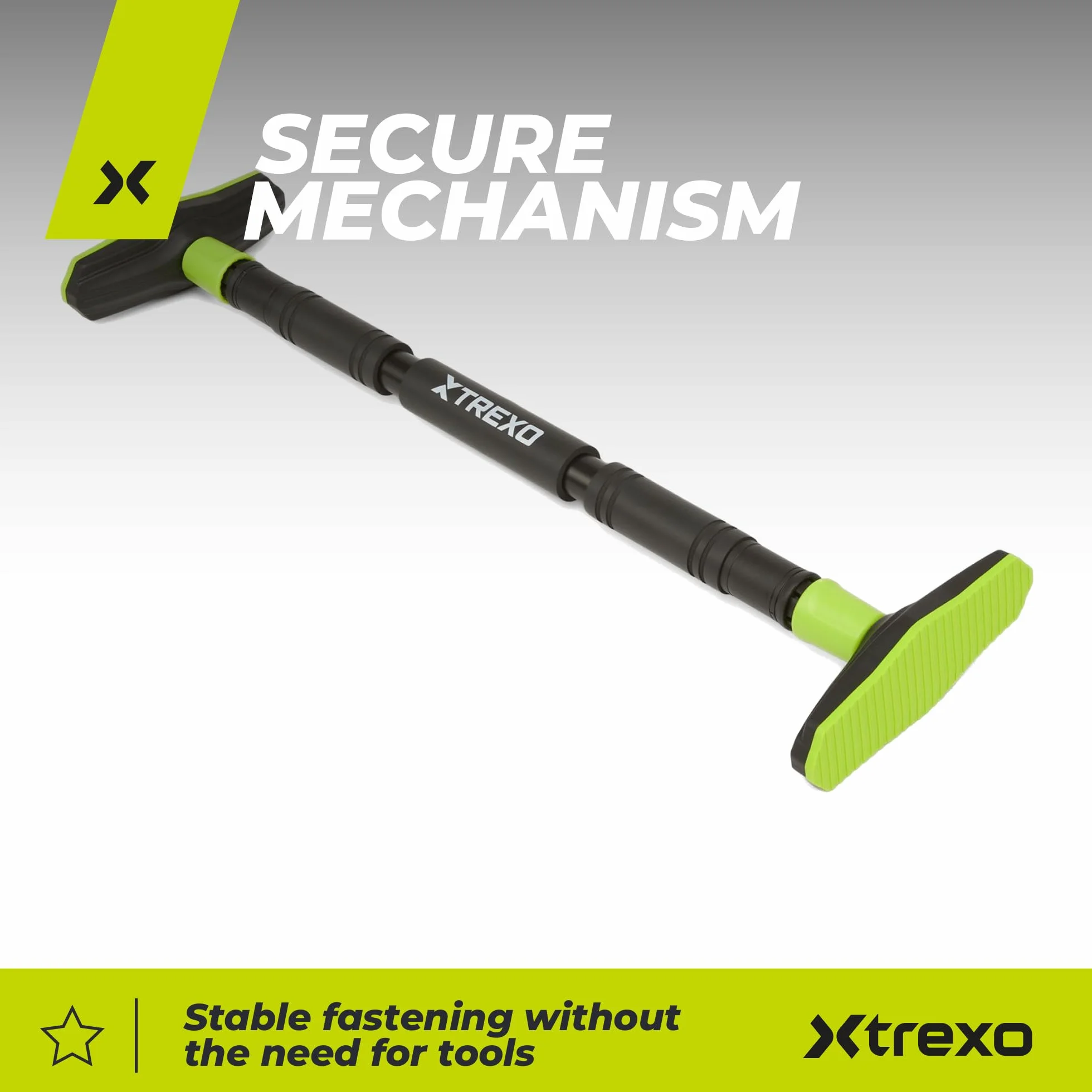 XTREXO Drążek do podciągania regulowany 70-96 cm stalowy szary 150 kg