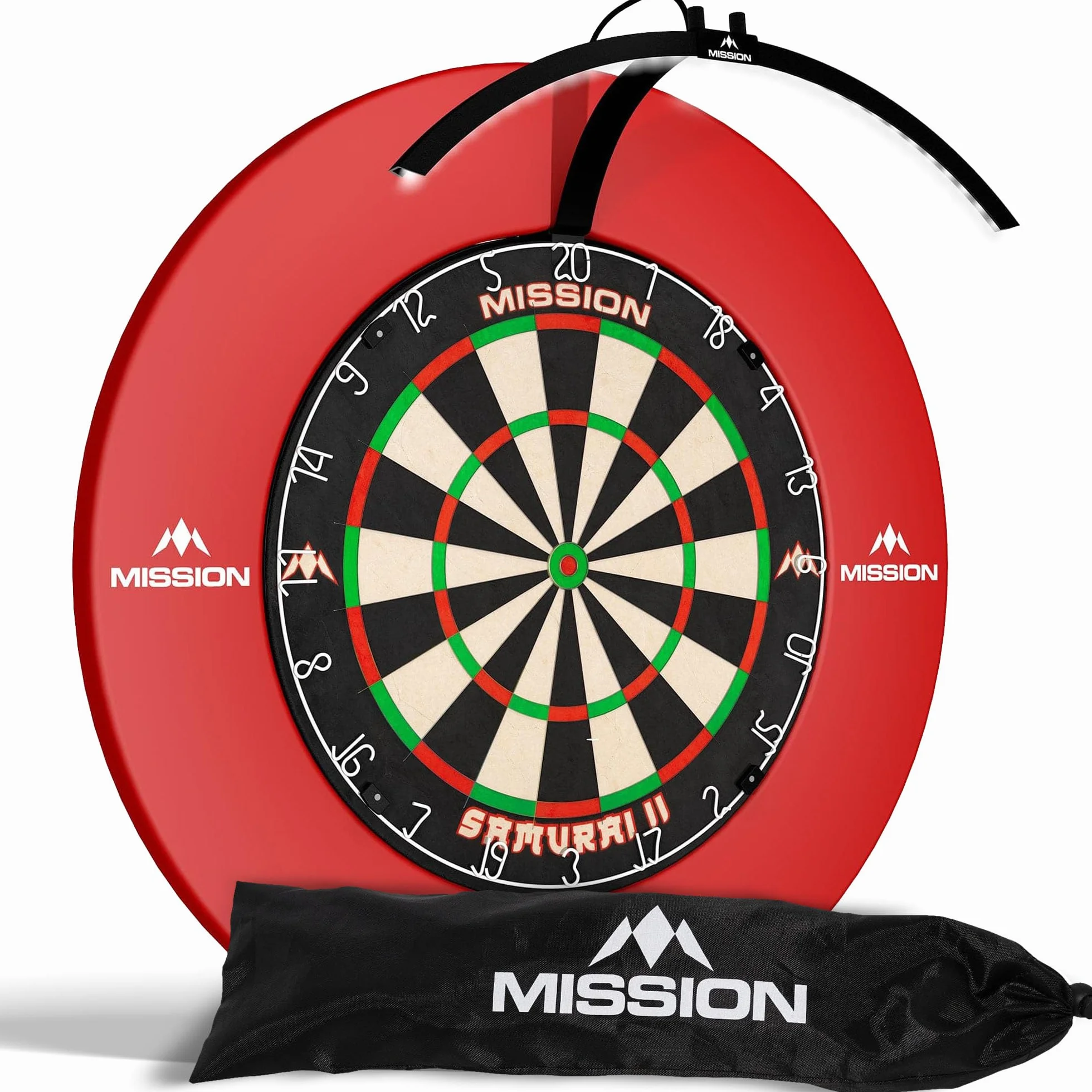 Mission Darts TOR100 Torus 100 | składana przenośna tarcza do darta LED system oświetlenia podróżnego