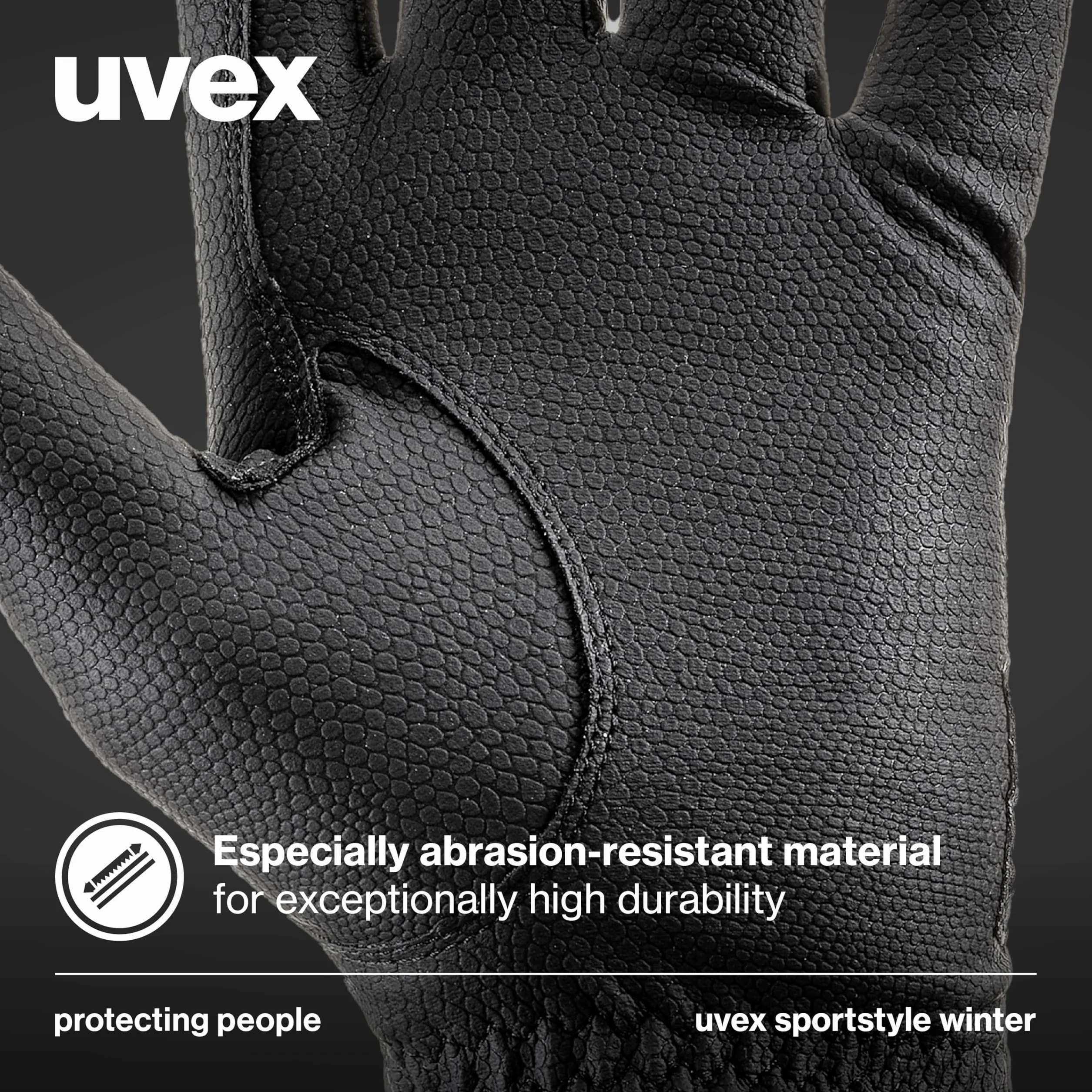 uvex sportstyle winter - rozciągliwe rękawiczki jeździeckie unisex - znakomity chwyt i trwałość - izolacja Thinsulate - black - 9.5