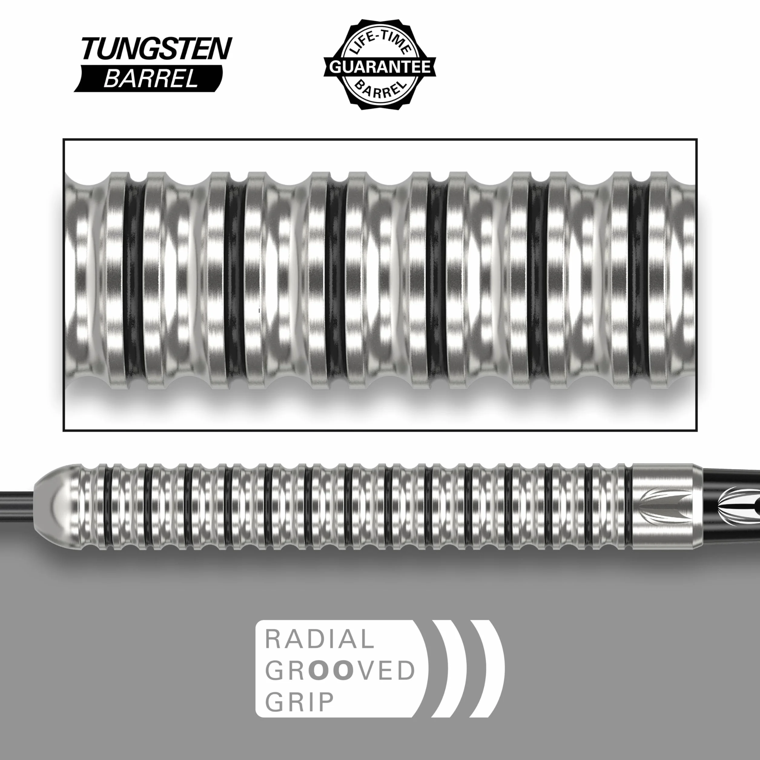 Target Darts Artemis zestaw lotek z wolframowymi stalowymi grotami 21g-26g | Artemis Original | K-Flex piórka i shafty | profesjonalny zestaw akcesoriów do darta z etui