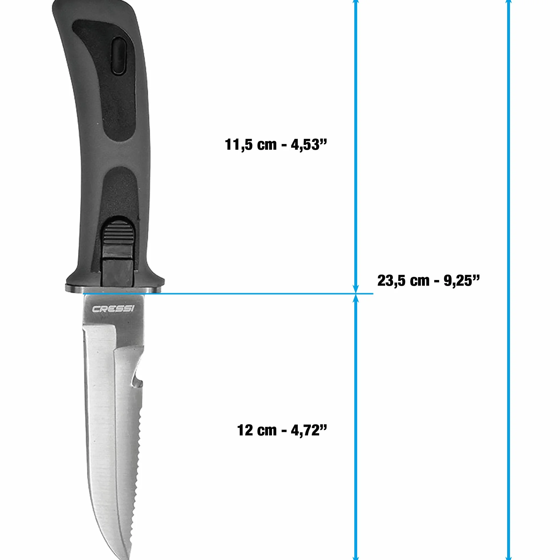 Cressi Vigo Knife wysokiej jakości nóż do nurkowania, uniseks dla dorosłych