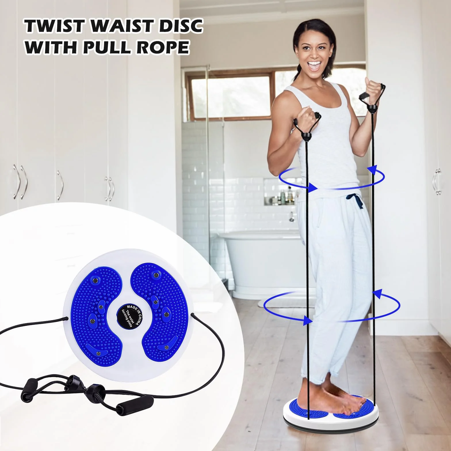 Nizirioo Twist Board Twist Waist, Twist Waist Board Disc Board ze sznurkiem, do fitnessu i ruchu bioder i talii Twist Waist do fitnessu i treningu