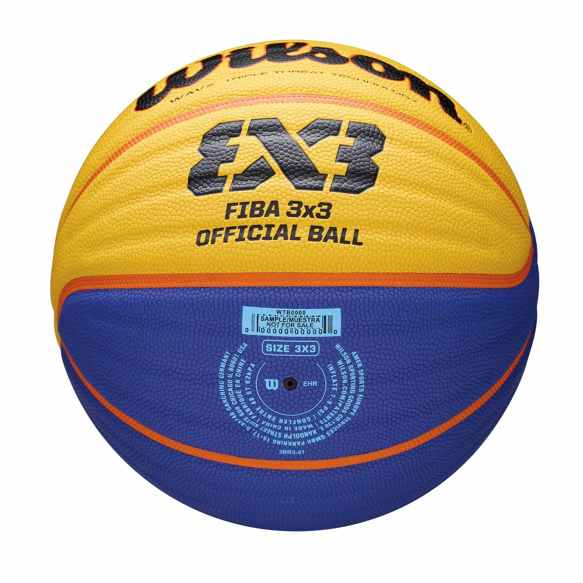 Wilson Unisex Adult FIBA 3X3 MINI RUBBER BASKETBALL