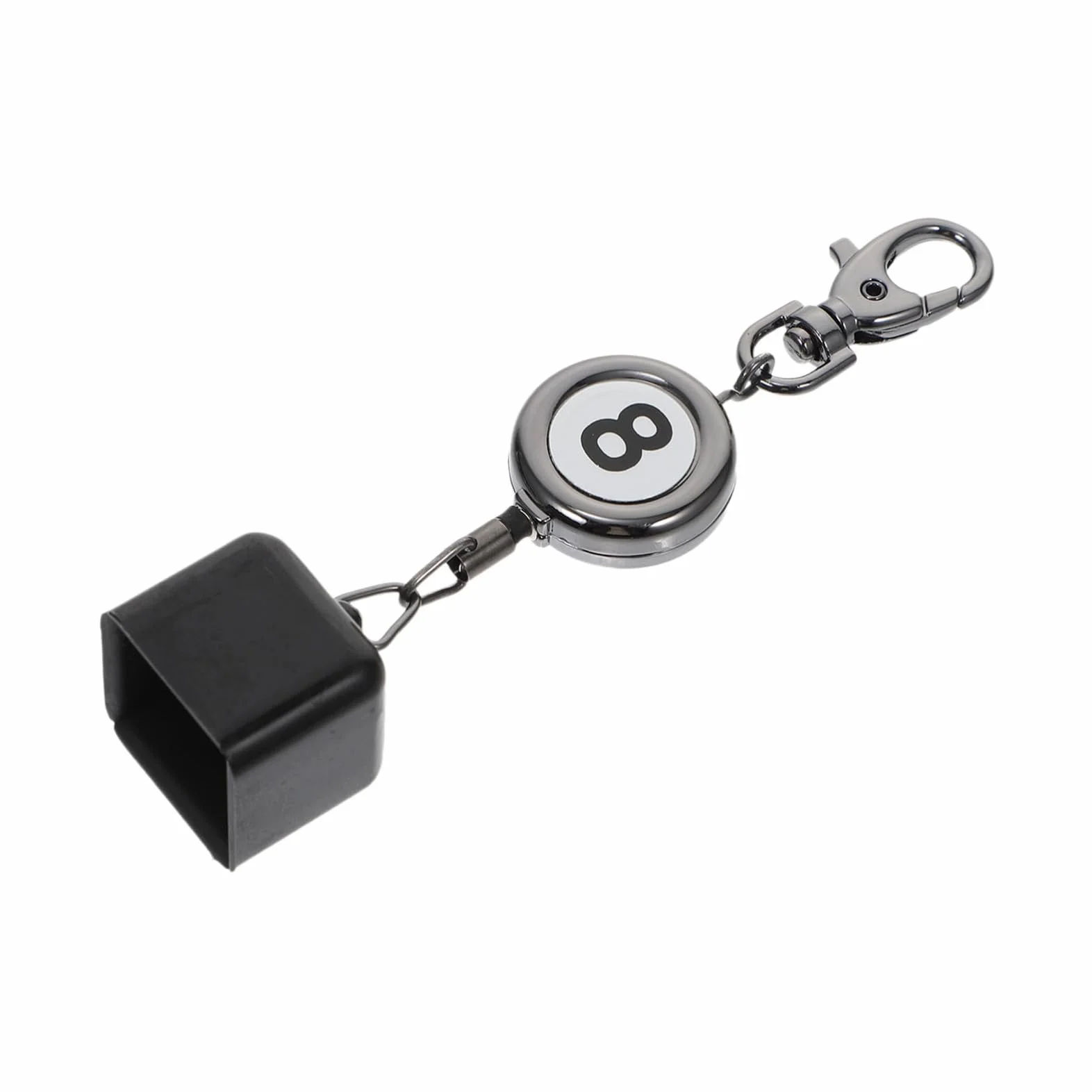Happyyami Funkcjonalny Uchwyt Kreda Do Kija Bilardowego z Etui Ochronnym Przenośny Akcesorium Do Bilarda Czarny