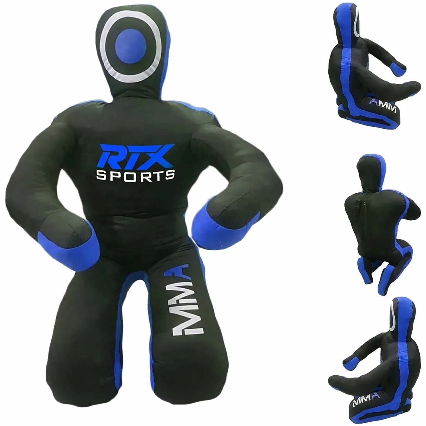 RTX MMA Judo Grappling Dummy | niewypełniony | worek bokserski do brazylijskiego Jiu Jitsu | zapasy, sztuki walki, samoobrony, karate, trening na ułożenie | pozycja siedząca Dummy Canvas