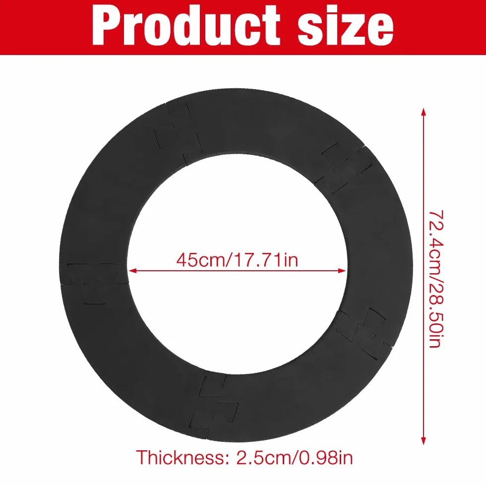 Mineup Pierścień ochronny do darta Catchring Surround, 5 szt. Dart Surround pierścień ochronny, 45cm pierścień ochronny tarczy do darta, ochrona ściany tarczy do darta, Dartboard Surround Eva