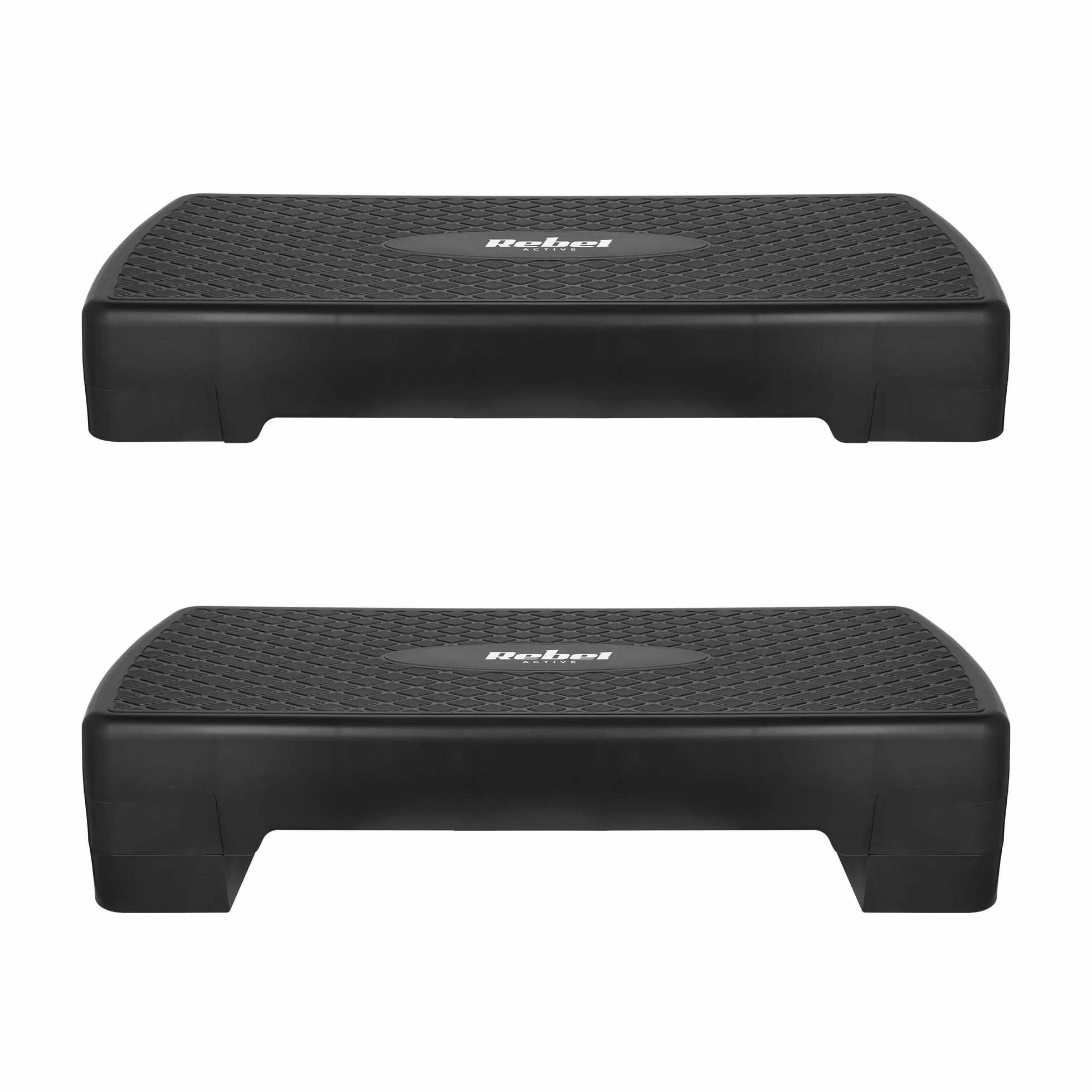 Rebel Electro Step do Aerobiku Fitness 2 Stopnie 68cm Stepper Podest Schodek Czarny