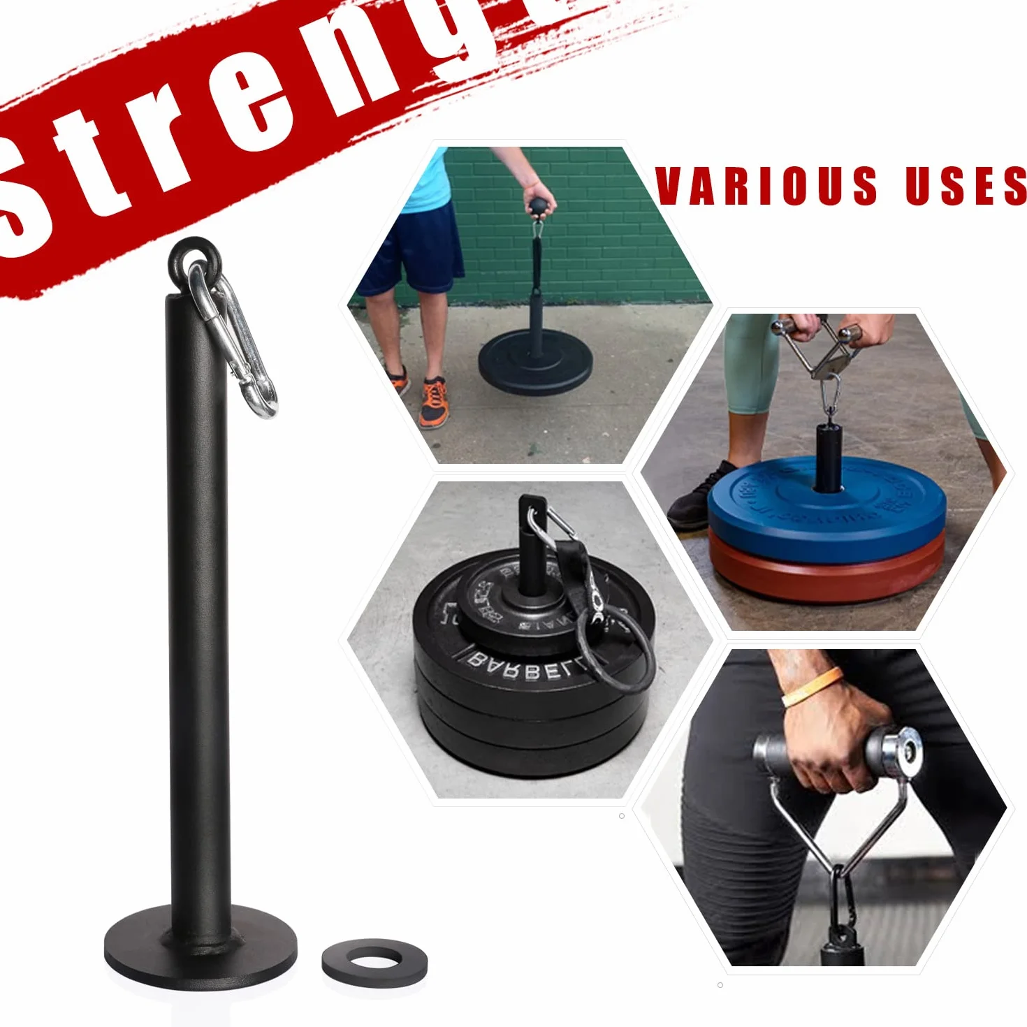 SYL Fitness Płyta obciążeniowa sztyft do ładowania 25 mm/50 mm, obciążnik