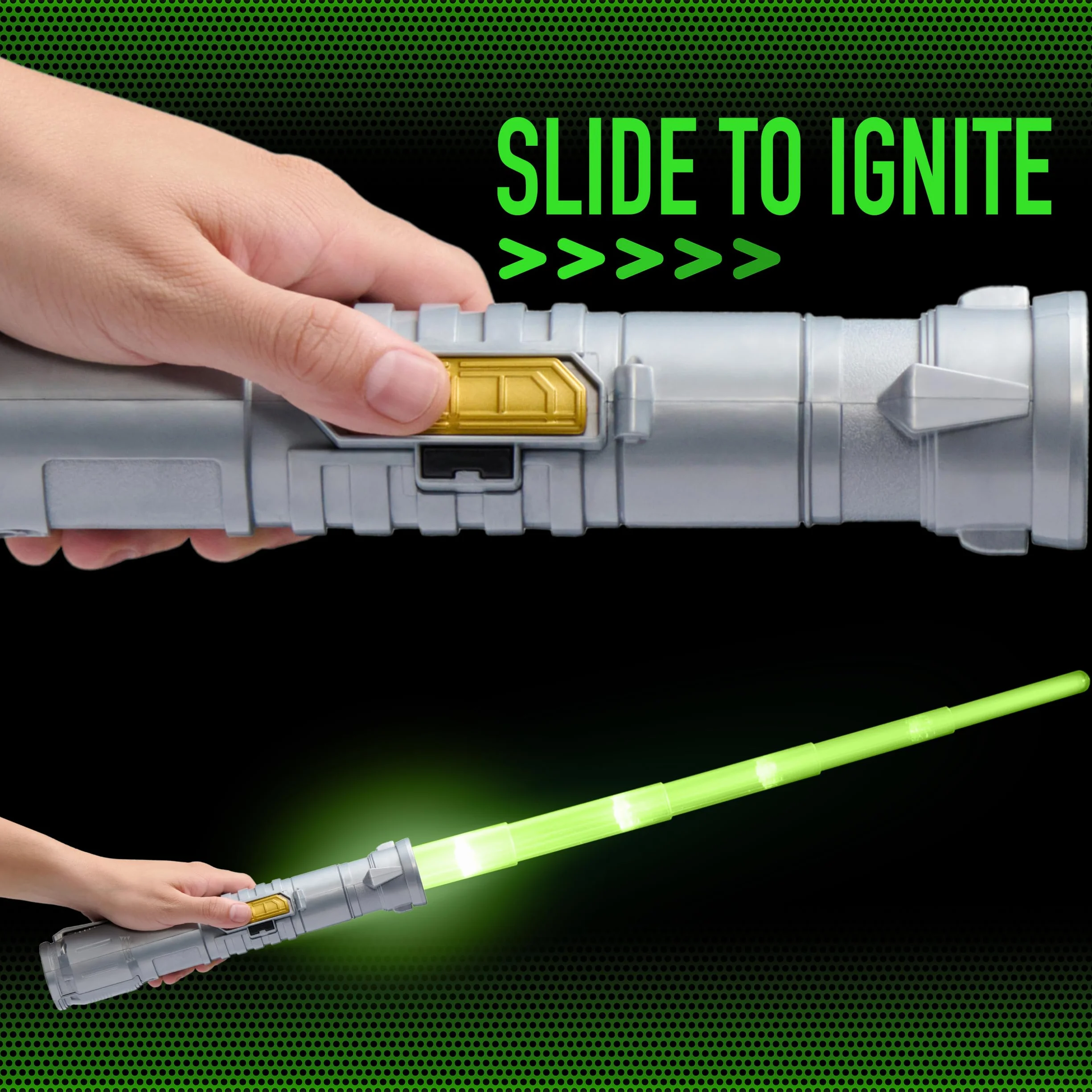 zielony | automatyczne przedłużanie 76.2 cm LED Energy Blade | Z ruchem światłem i efektami dźwiękowymi | Zalecany wiek od 6 lat