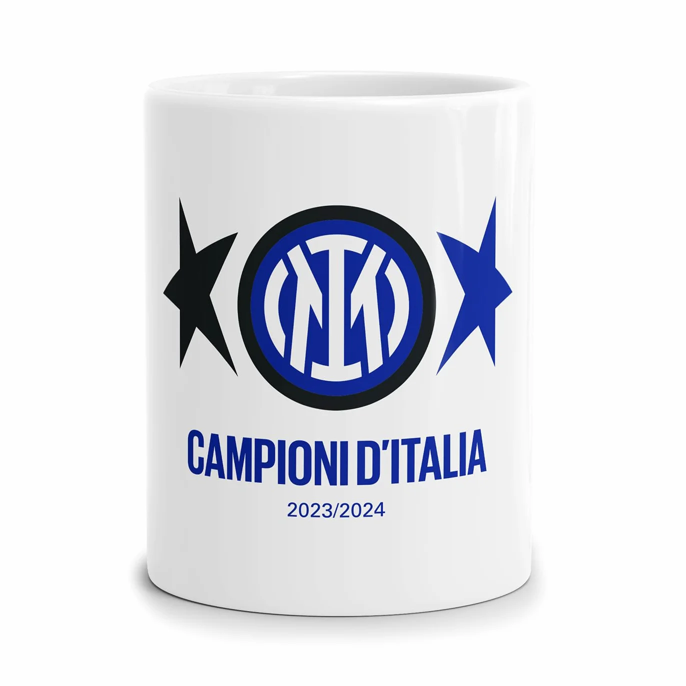 Inter - Ceramiczny kubek Scudetto 2024, 2 gwiazdki, mistrzowie Włoch, oficjalny produkt idealny prezent dla fanów Nerazzurri