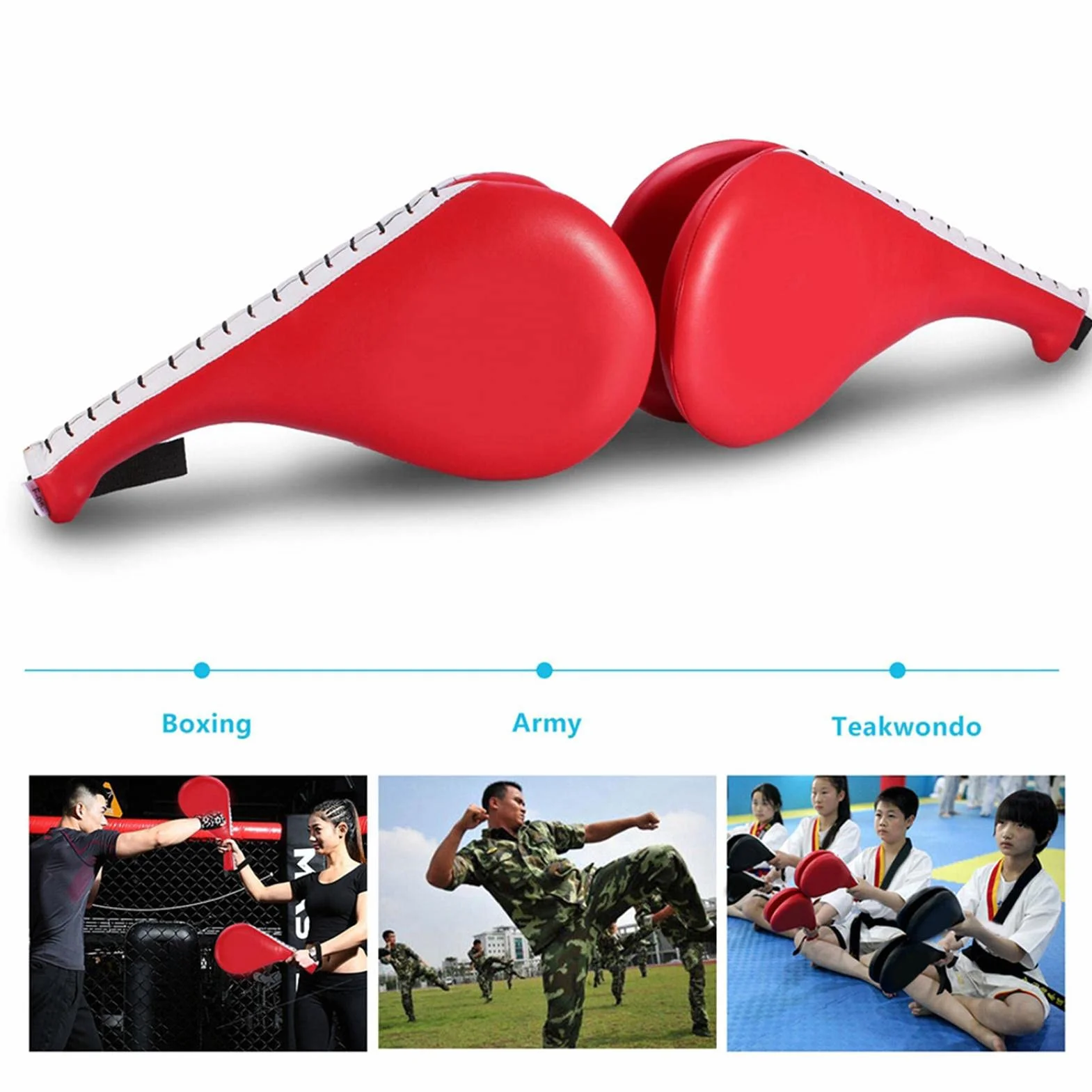 1 szt. Tarcze do kopnięć - Tae Kwon Do Karate Kickboxing Trening Trwała tarcza do kopnięć taekwondo, podkładka do kopnięć z podwójną twarzą