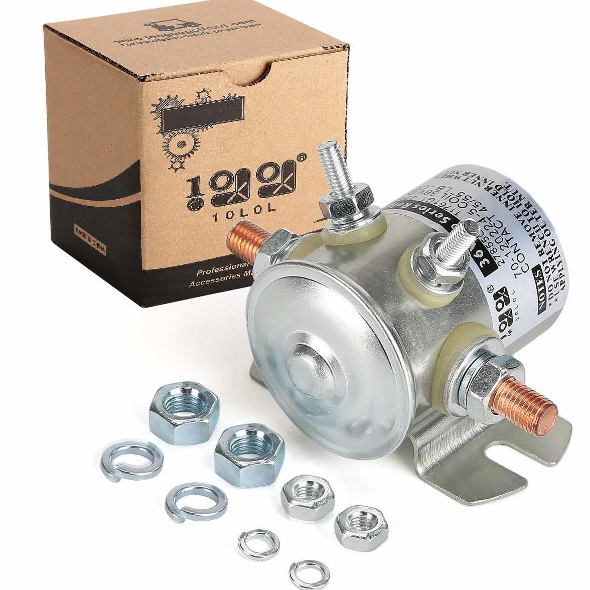 10L0L Elektromagnes o napięciu 36 V do przekaźnika elektrycznego wózka golfowego EZGO nr 70 Series zastępuje elektryczny wózek golfowy EZGO 27855G01, 11761G1, 27855G02, 31680G1, 3016