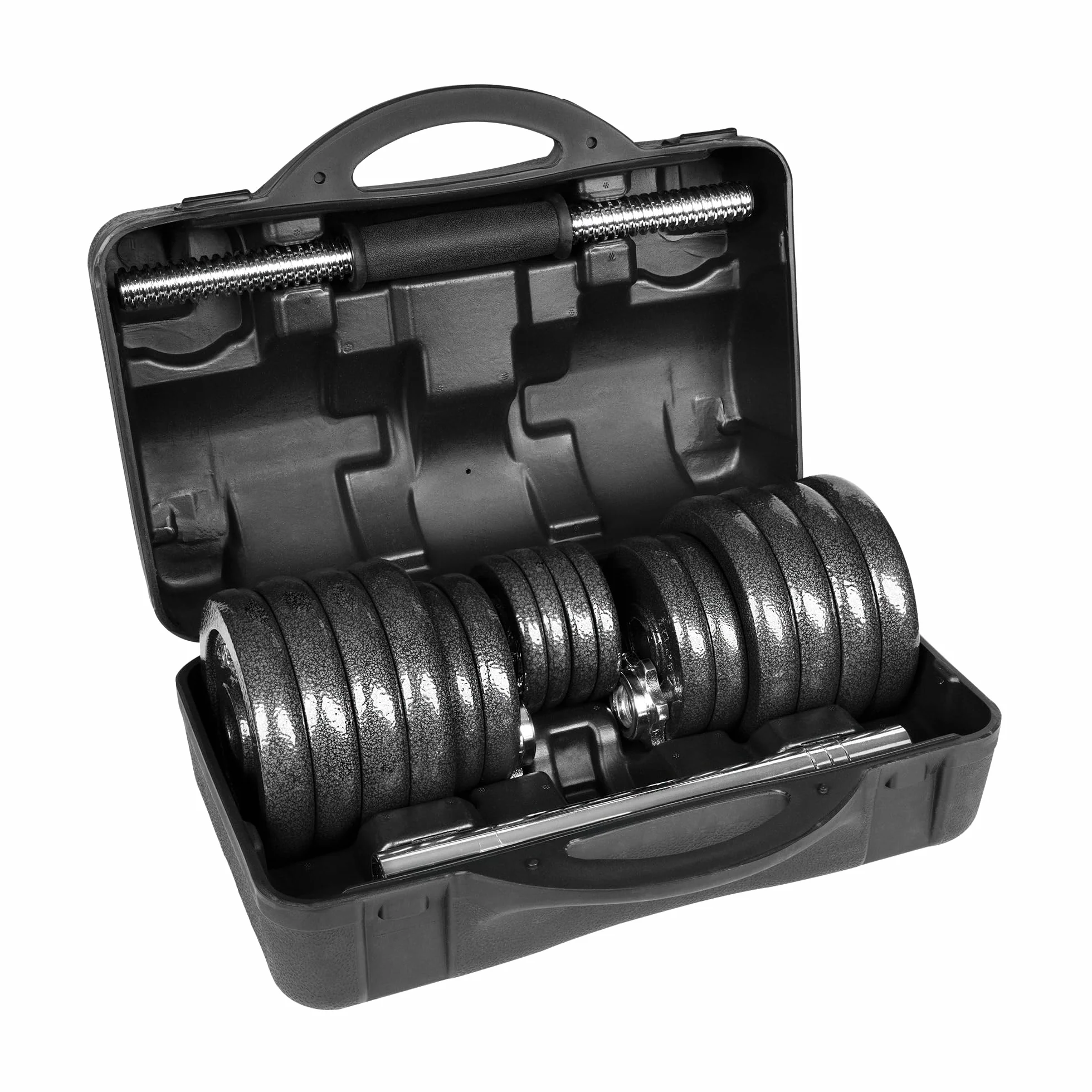 Rebel Electro Hantle Żeliwne w Walizce z Gryfem Zestaw 30kg Regulowane RBA-2327-30