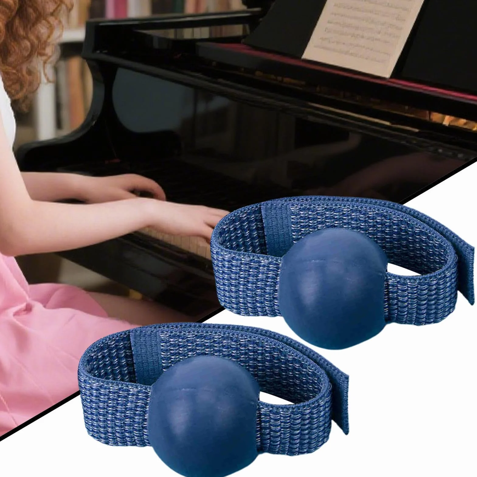 Korektor postawy na dłonie fortepianowe, narzędzie do korekcji postawy dla pianistów - silikonowy ćwiczenia z uchwytem na dłonie, przenośny trener dla początkujących i doświadczonych muzyków