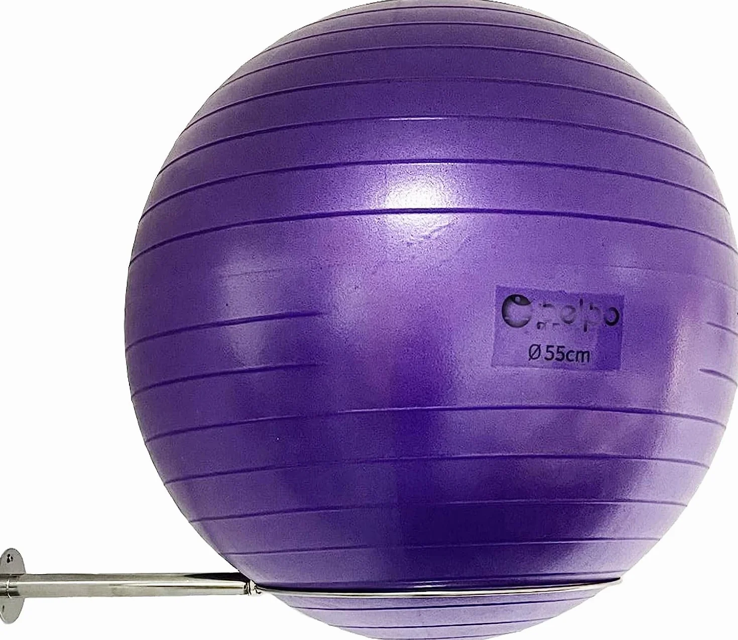 Naścienny uchwyt na piłkę gimnastyczną ze stali nierdzewnej 32-86 cm