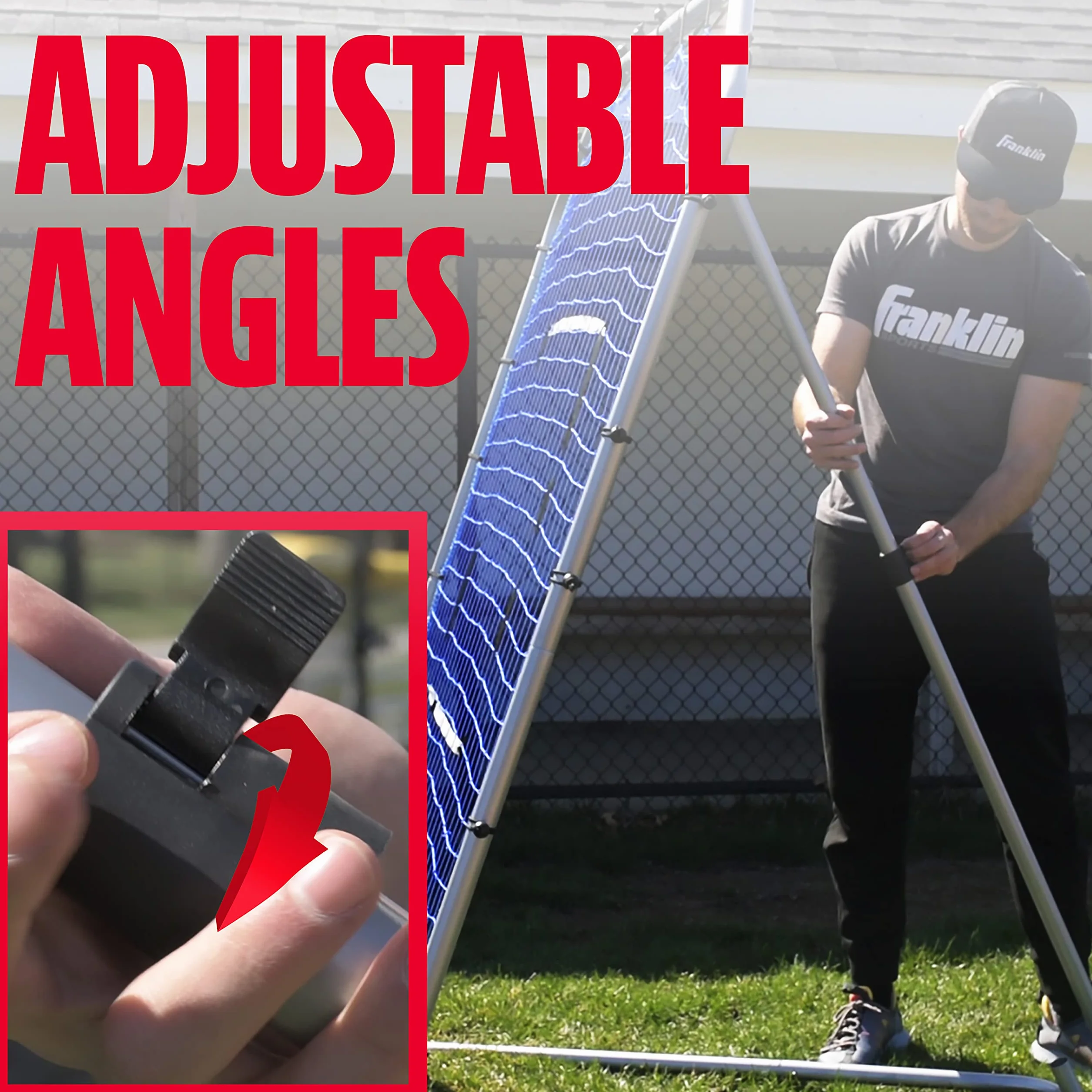 Franklin Sports MLB Deluxe Infinite Angle Return Trainer, 132 cm x 182 cm