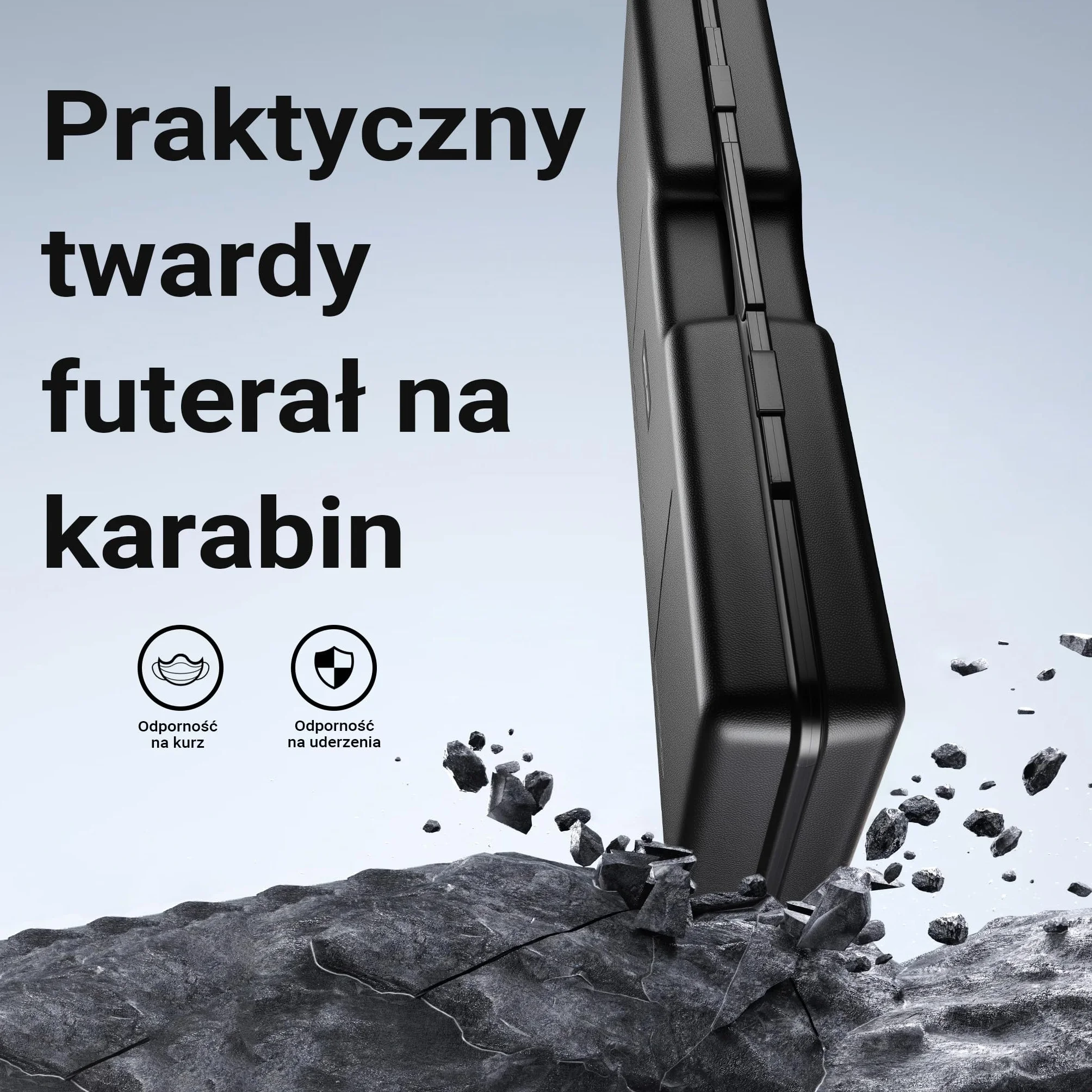 Wiltec Futerał na broń do broni długiej, walizka na karabin z pianką do bezpiecznego transportu z uchwytem mieści do 2 strzelb