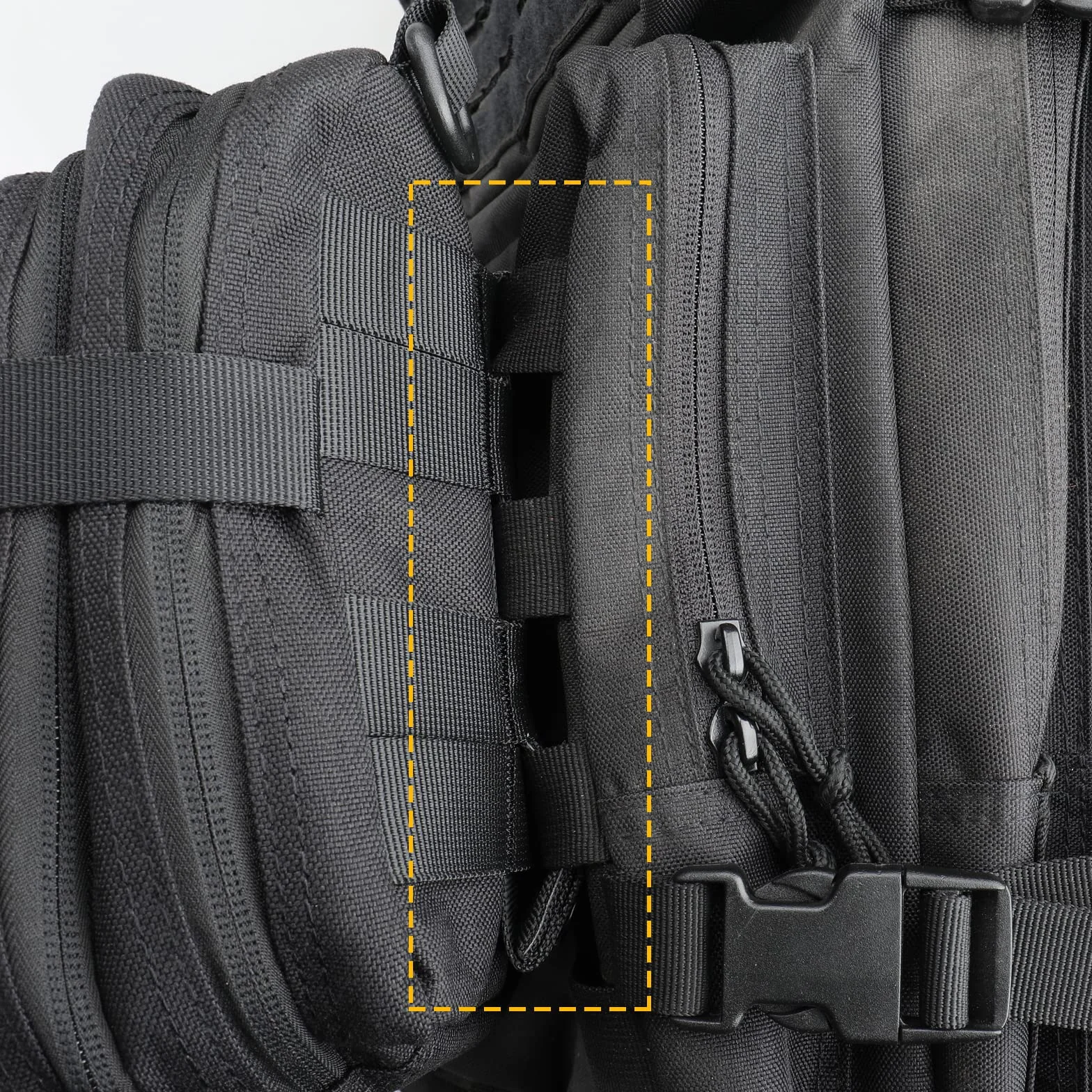 WYNEX Molle Strap 15 cm, taktyczny pasek Molle Molle, pasek na zatrzask, nylonowe paski na kciuki, 4 opakowania