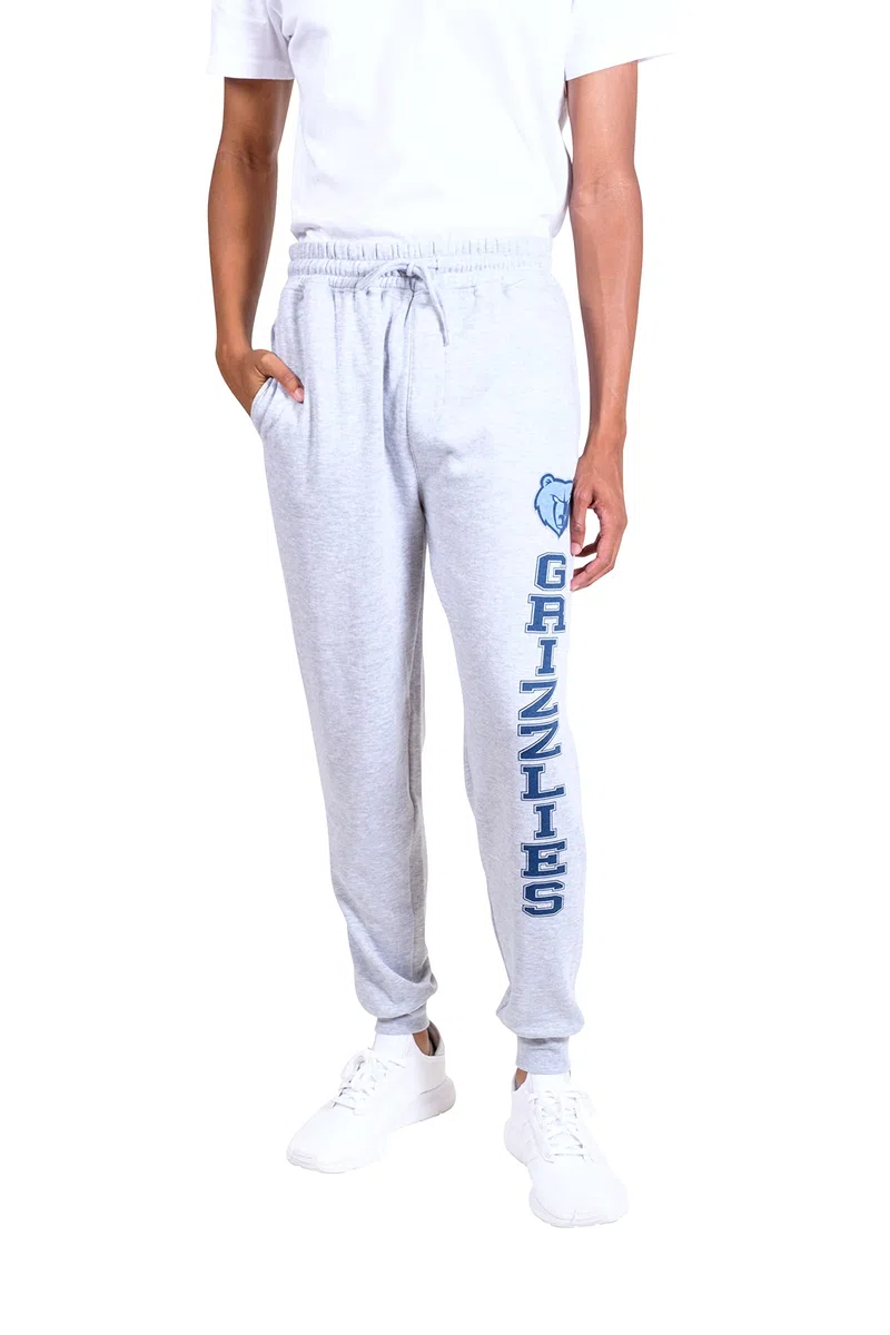 Ultra Game NBA Official Men’s Super Soft Game Day Jogger Sweatpants - Unisex, Memphis Grizzlies, Heather Gray, X-Large