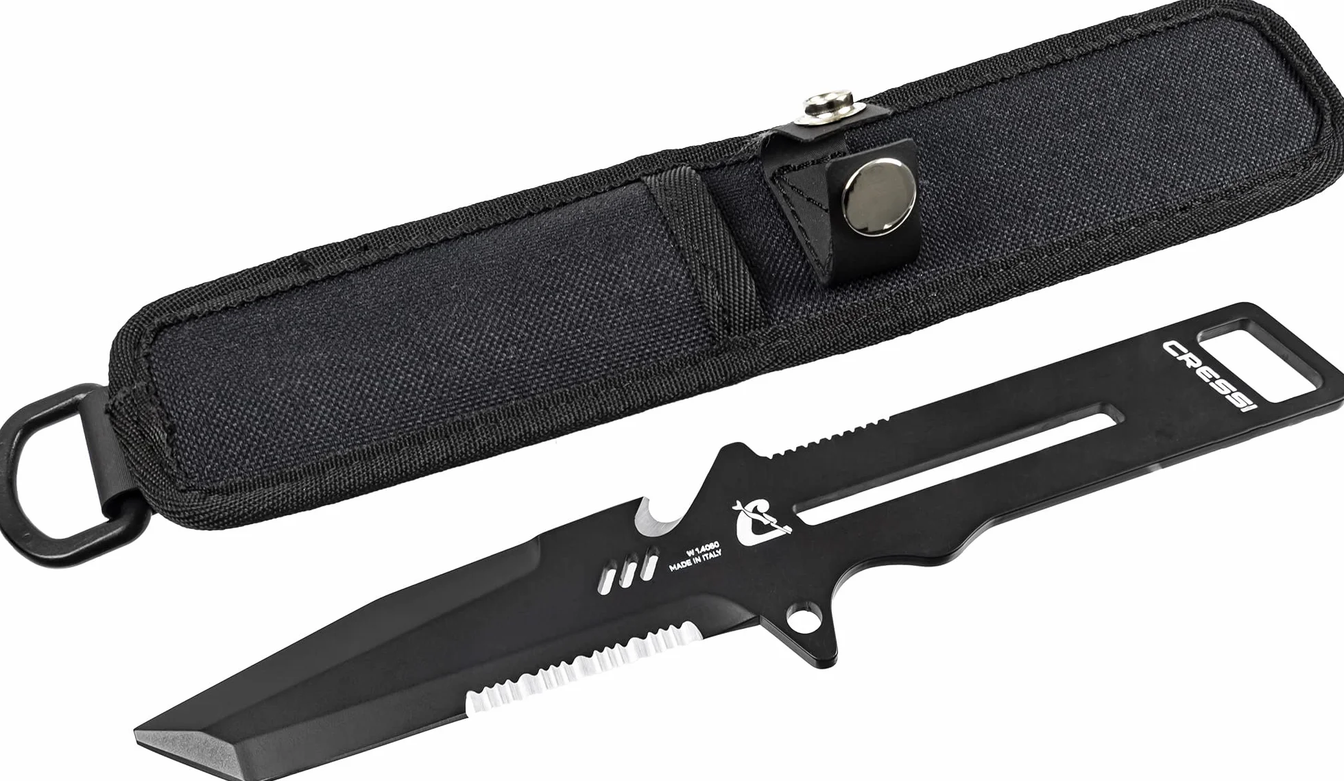 Cressi Unisex-Adult Kai Knife Profesjonalny Nóż Uniwersalny Do Nurkowania,Czarny,Jeden Rozmiar
