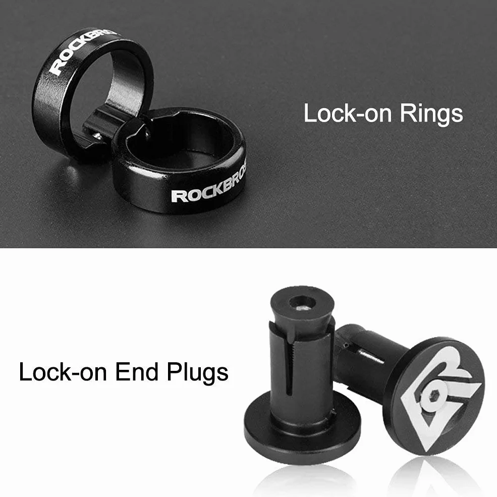 ROCKBROS Uchwyt na kierownicę górską 22 mm para aluminium i guma czerwony niebieski czarny
