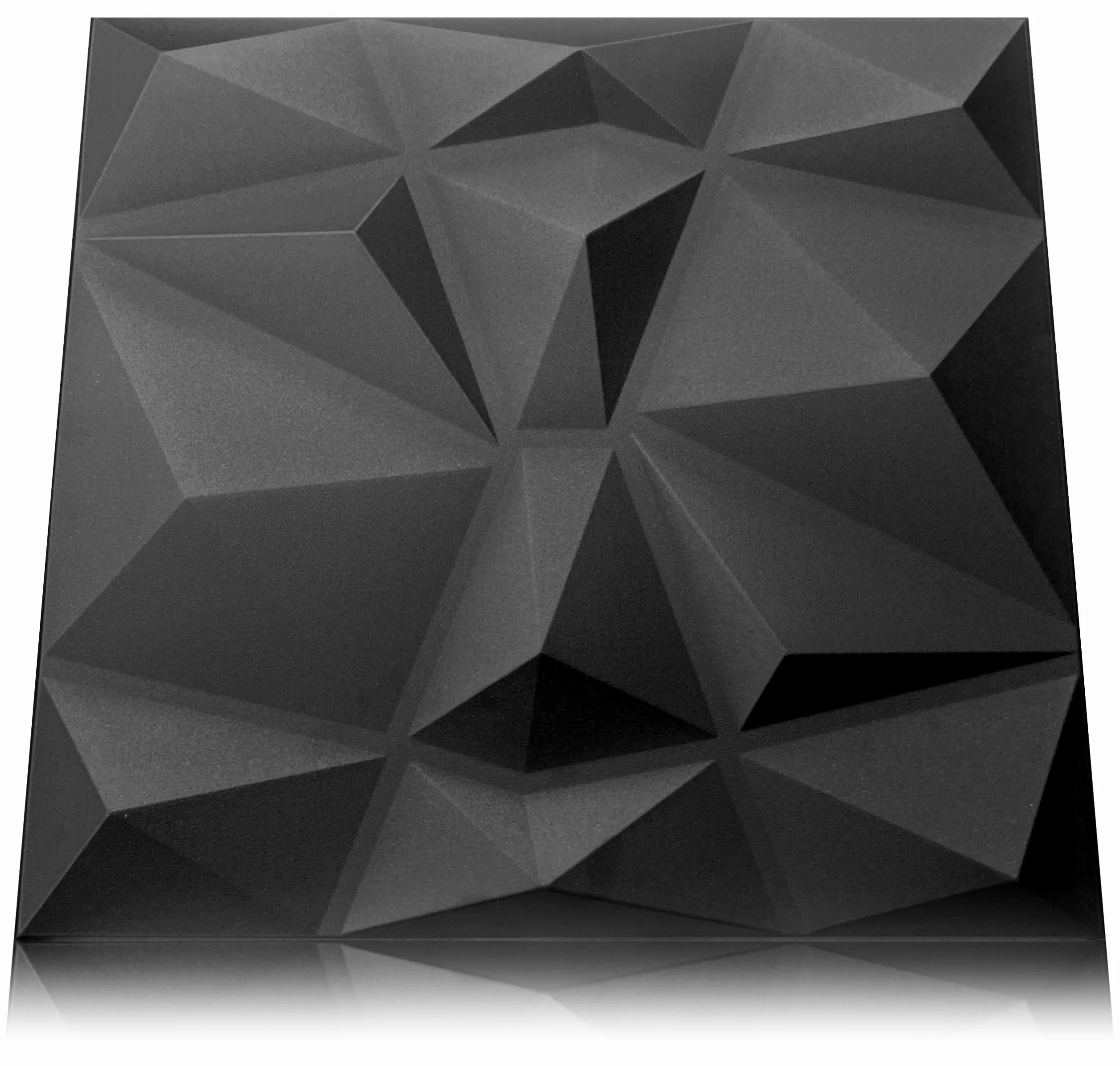 Panele ścienne 3D 50x50 cm EPS czarne 12 m² 48 sztuk wzór rombowy