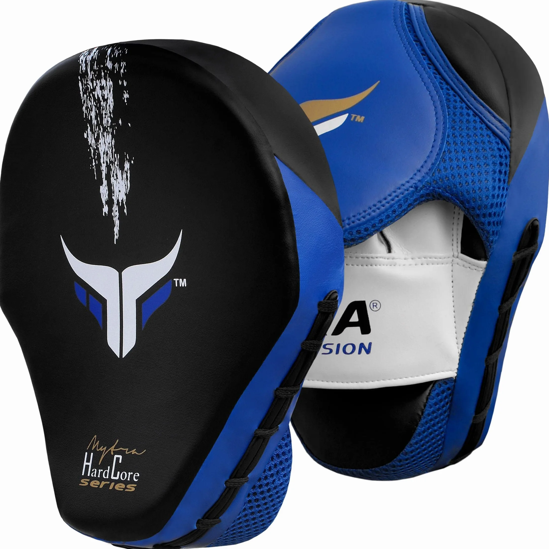 Mytra Fusion Curved Focus Pads Hook & Jab Mitts Strike Pads Boxing Pads Muay Thai MMA Kickboxing Punching training Pads Focus pad training punching sparring pads Training Pads