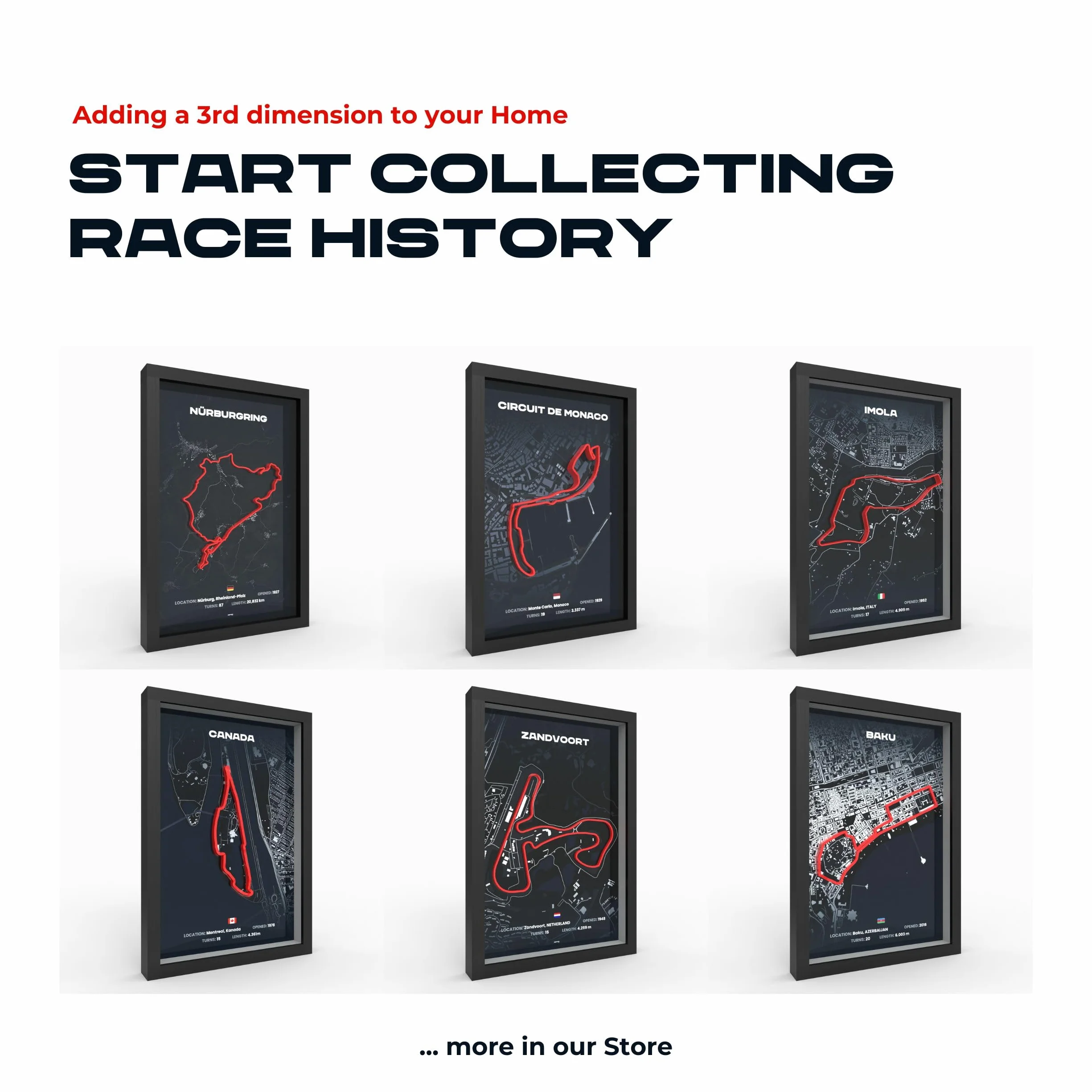 Plakat 3D Motorsport Australia A3 w drewnianej ramie 2000dpi 280g papieru dekoracja ścienna