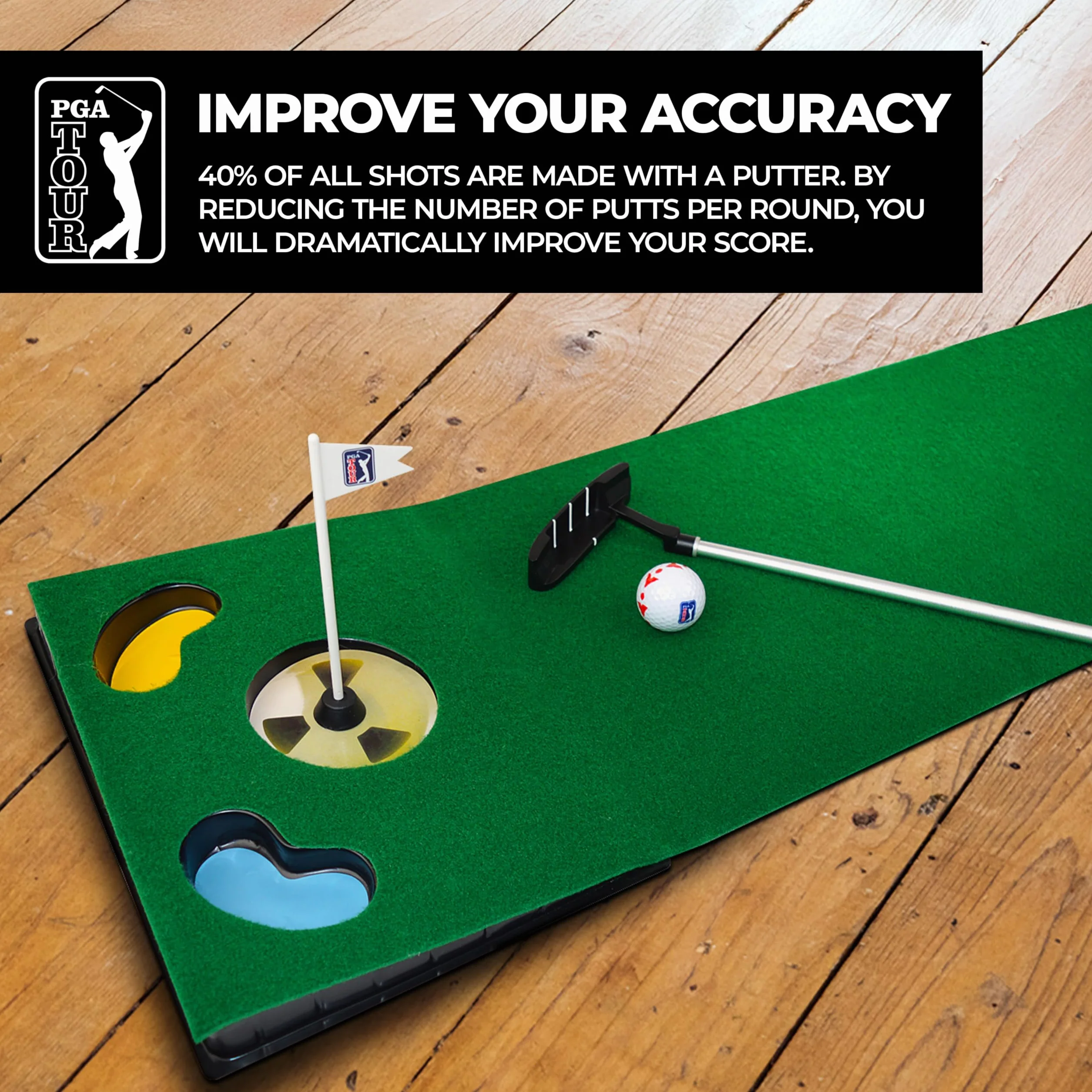 PGA TOUR Indoor Putting Set mata do modelowania z Putter