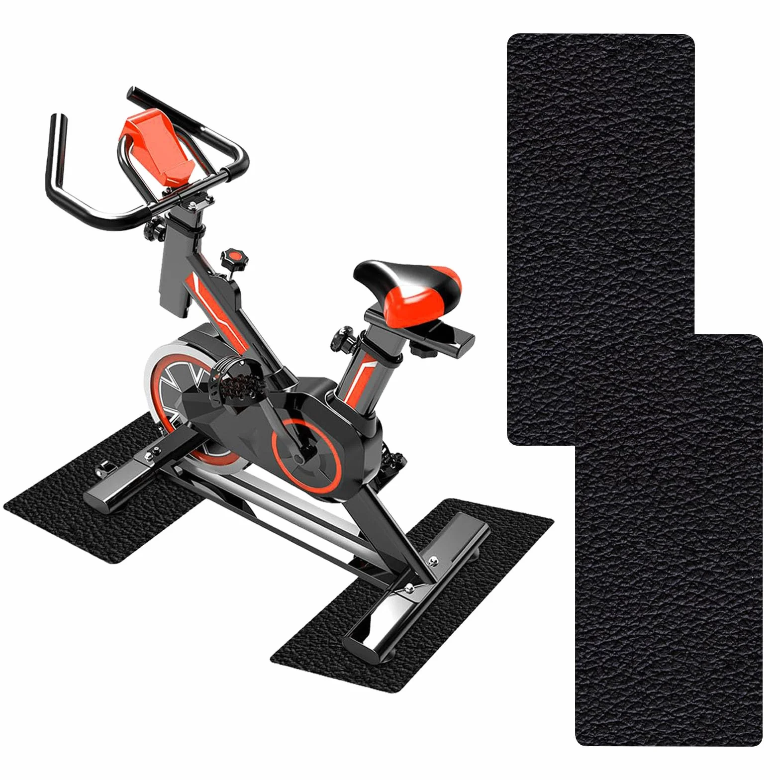 Mata ochronna podłogowa do sprzętu fitness 2 sztuki 28 x 70 cm grubość 6 mm czarna