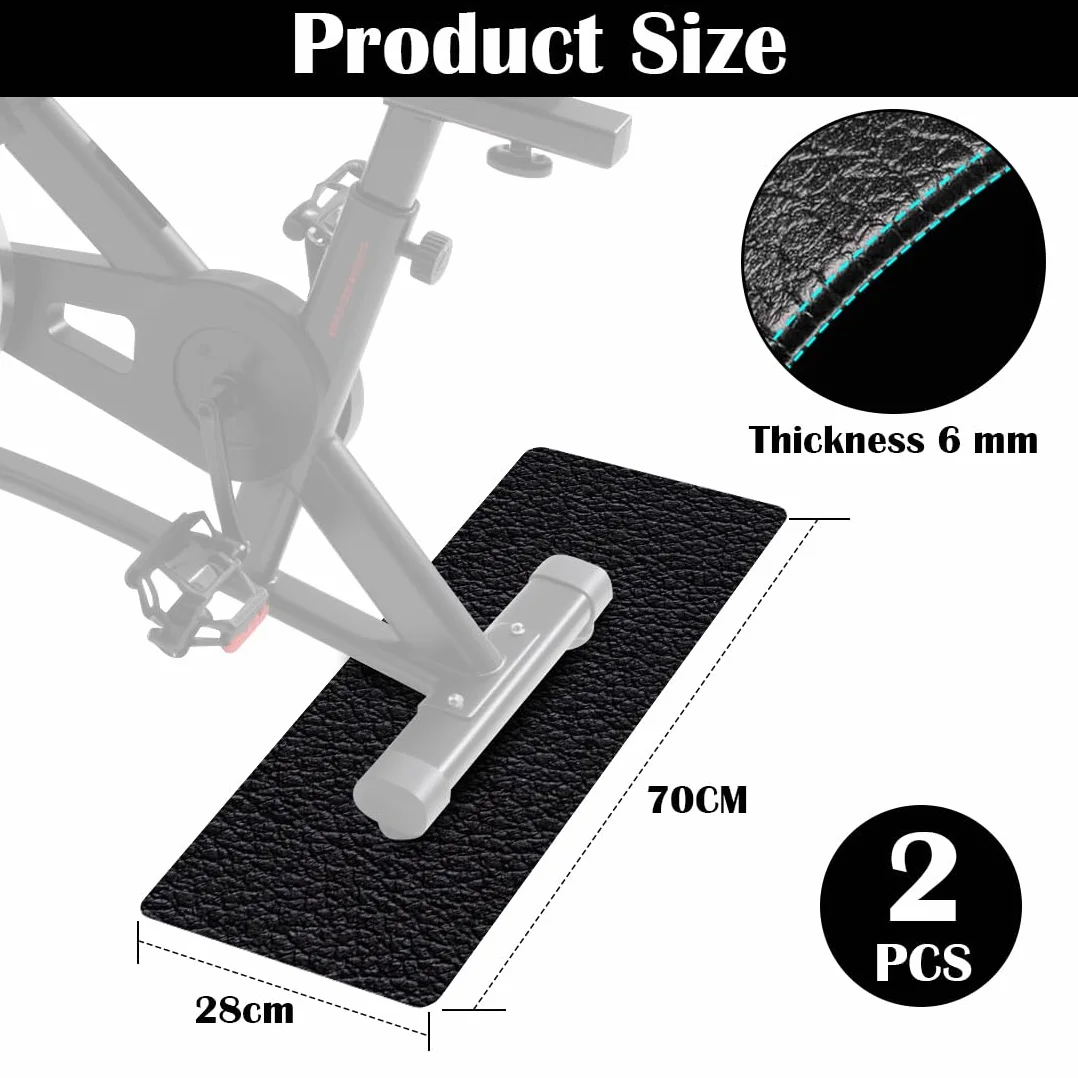 LOMUG 2-częściowy zestaw dywaników antypoślizgowych PCW 6 mm do sprzętu fitness